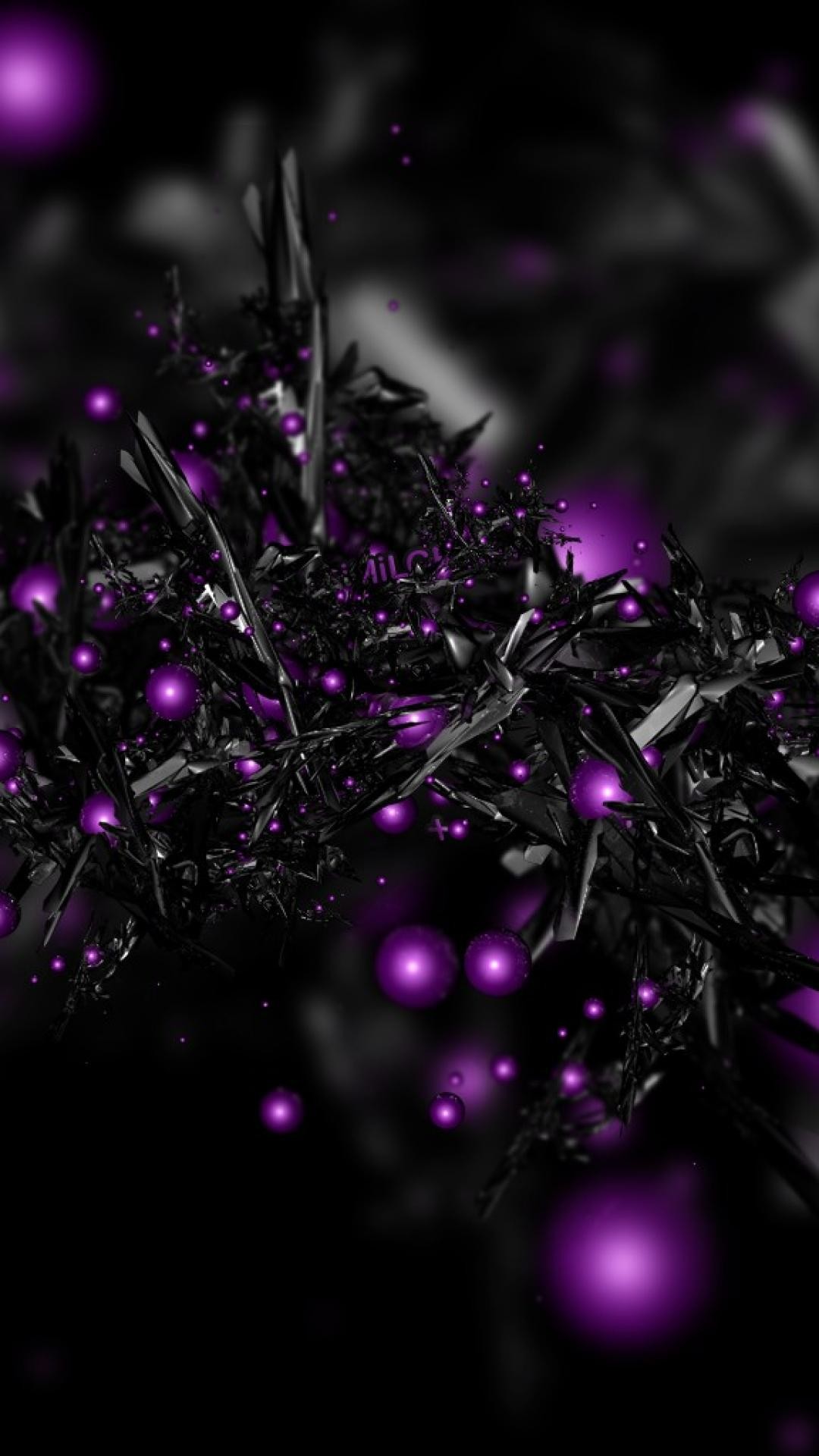 1080x1920 ...  Black purple wallpaper (123175)