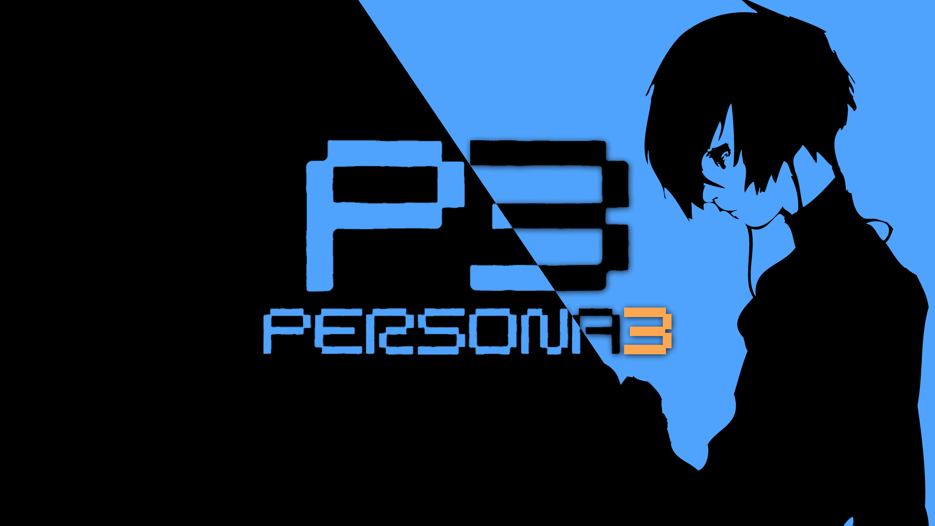 3840x2160 I made a minimalist Persona 3 wallpaper in 4K.