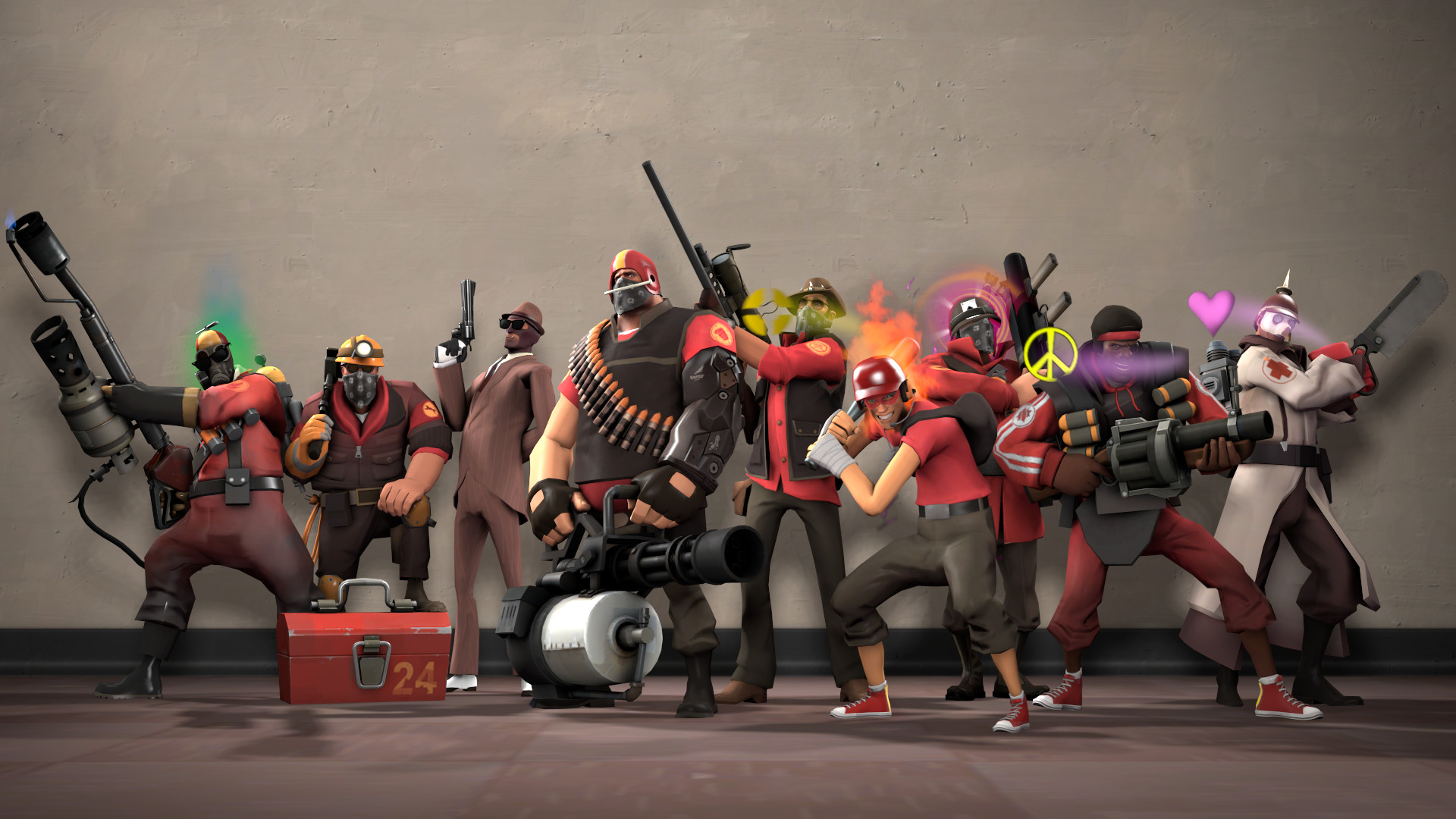 1920x1080 [SFM] was bored so i made the tf2 class lineup with my cosmetics #games  #teamfortress2 #steam #tf2 #SteamNewRelease #gaming #Valve