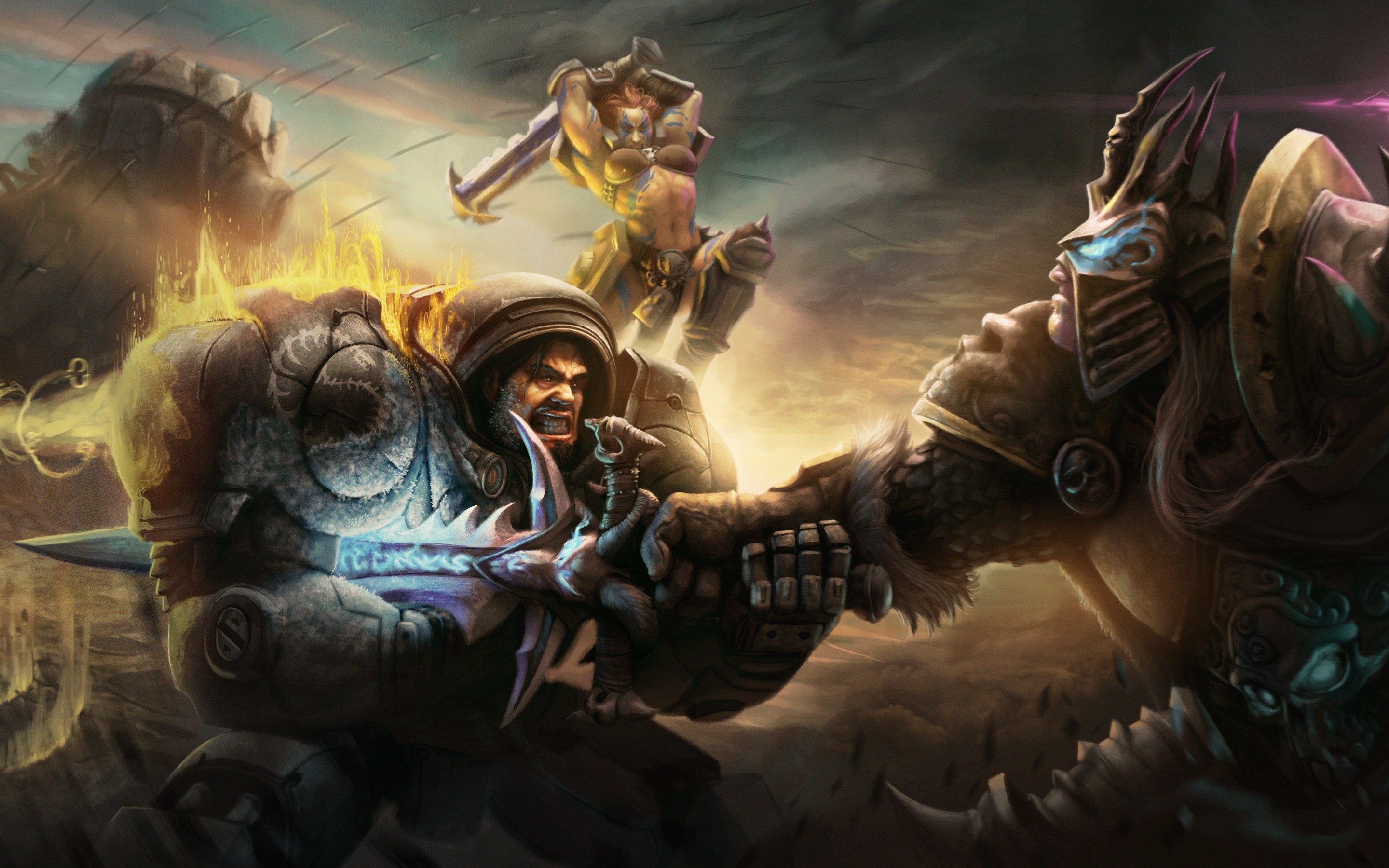 2880x1800 Heroes Of The Storm Battle Raynor Sonya And Arthas