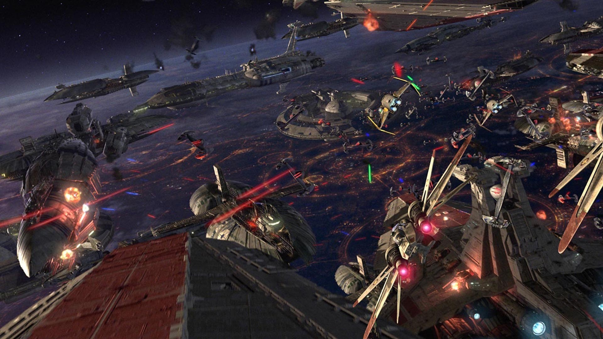 1920x1080 Star Wars Episode III Revenge of the Sith sci-fi battle spaceship .