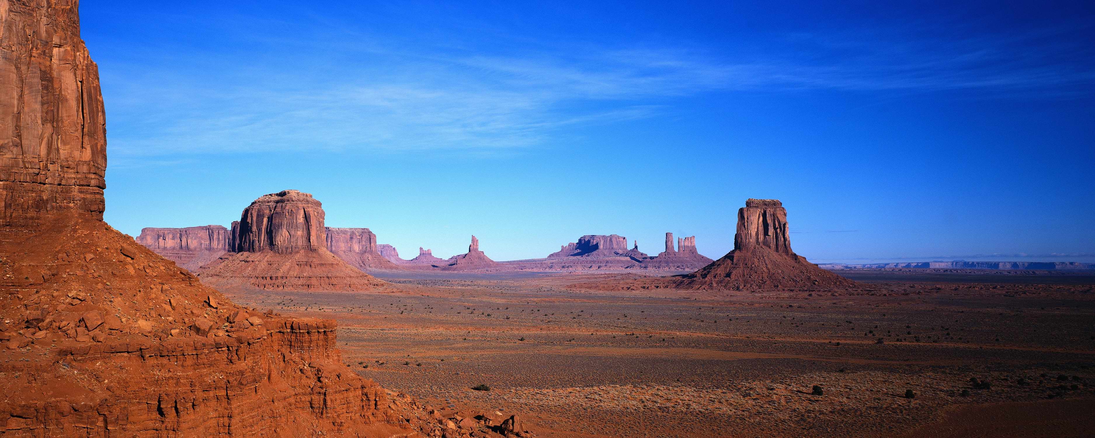 3750x1500 Wallpaper arizona USA mountains desert Monument Valley Monument 