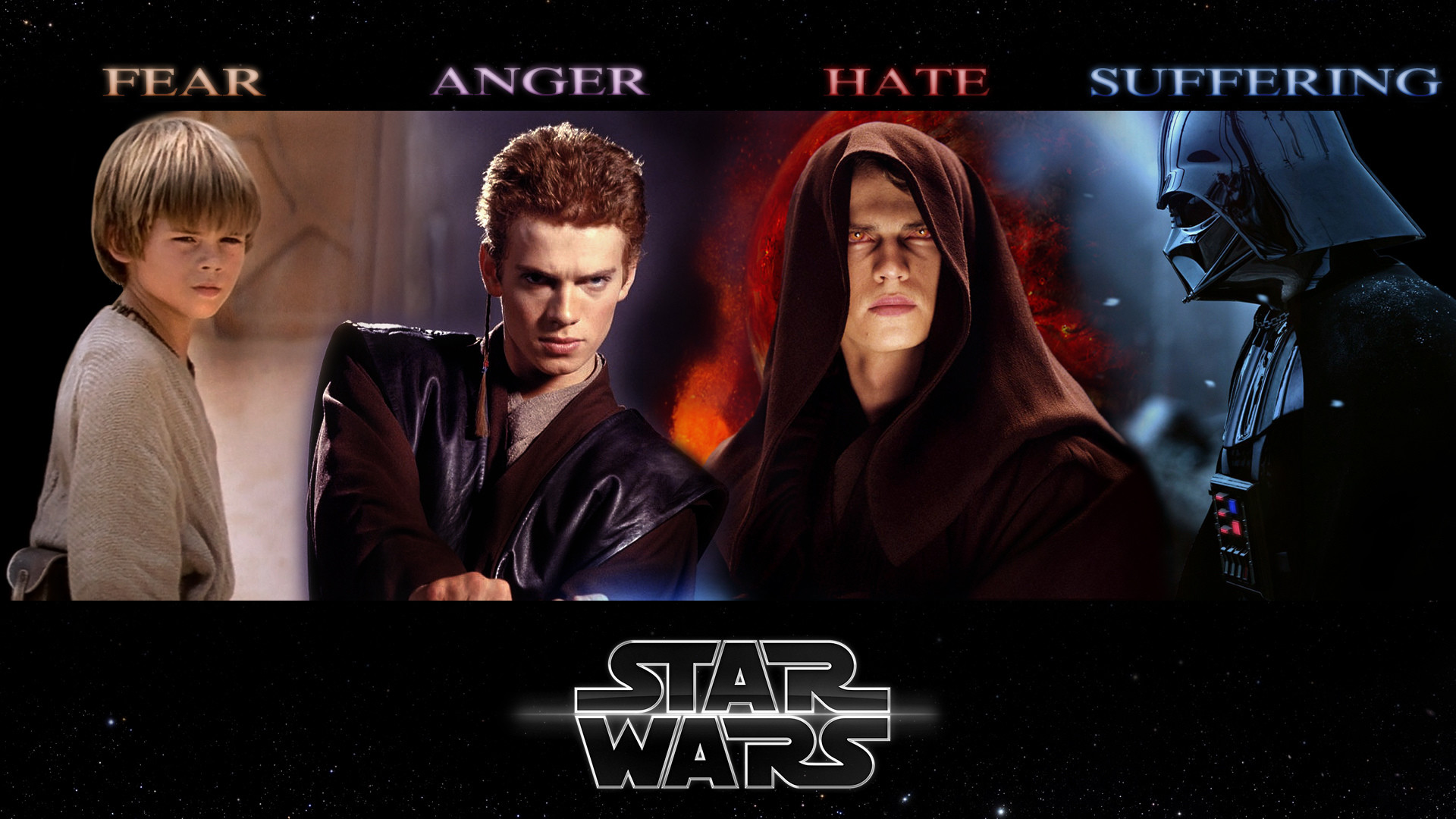 1920x1080 Films Star Wars Anakin Skywalker Darth Vader Anger Suffering Emotions  Hayden Christensen Fond d'Ã©cran