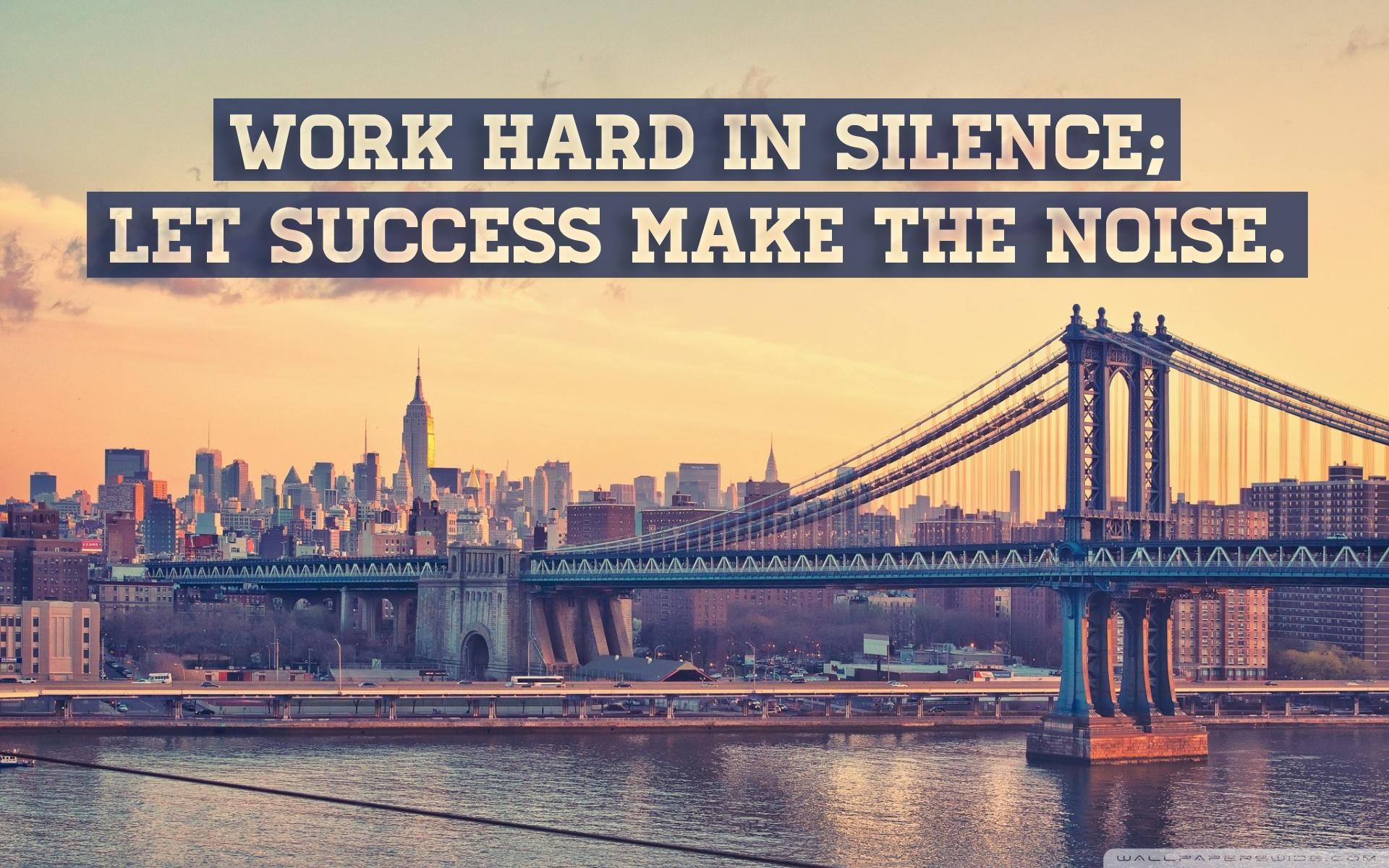 1920x1200 “Work hard in silence…” - More at: http://quotespictures