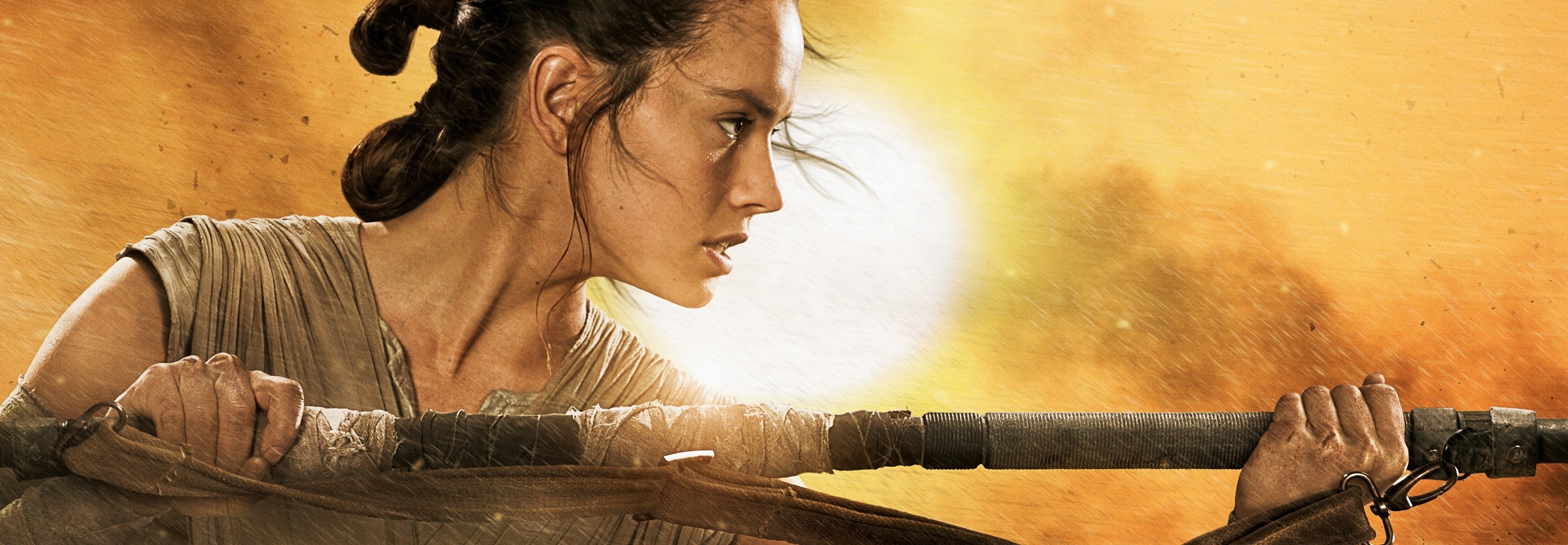 3581x1246 portrait movies Person Daisy Ridley screenshot computer wallpaper photo  shoot star wars episode vii the force