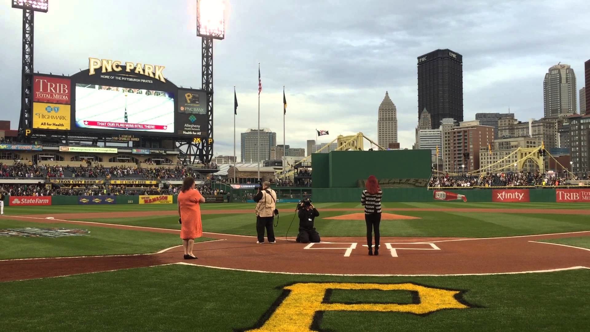 1920x1080 Our National Anthem sung by 14 yr old Aubrey Burchell at PNC Park for the  Pittsburgh Pirates