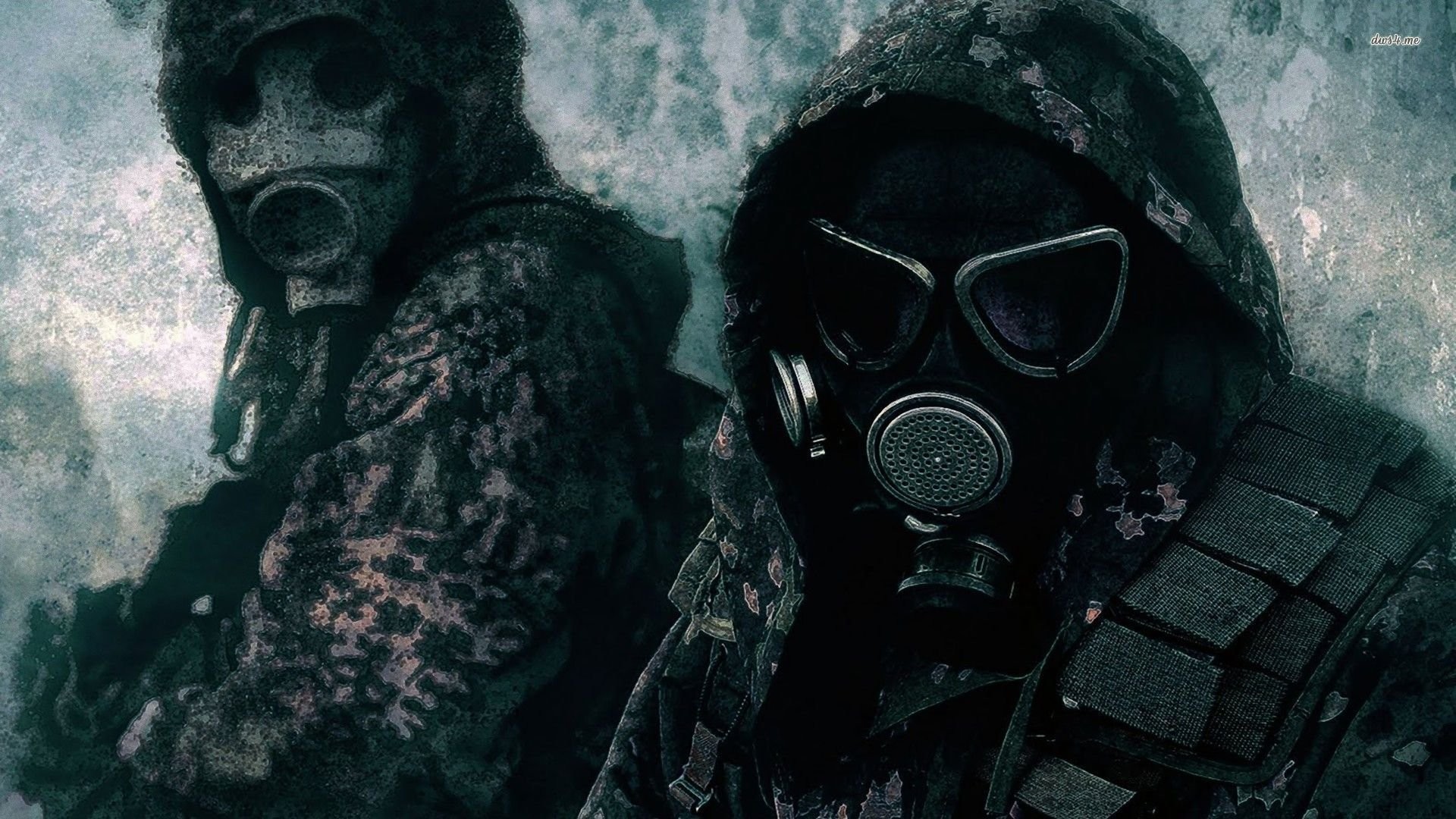 1920x1080 Soldiers In Gas Masks ...