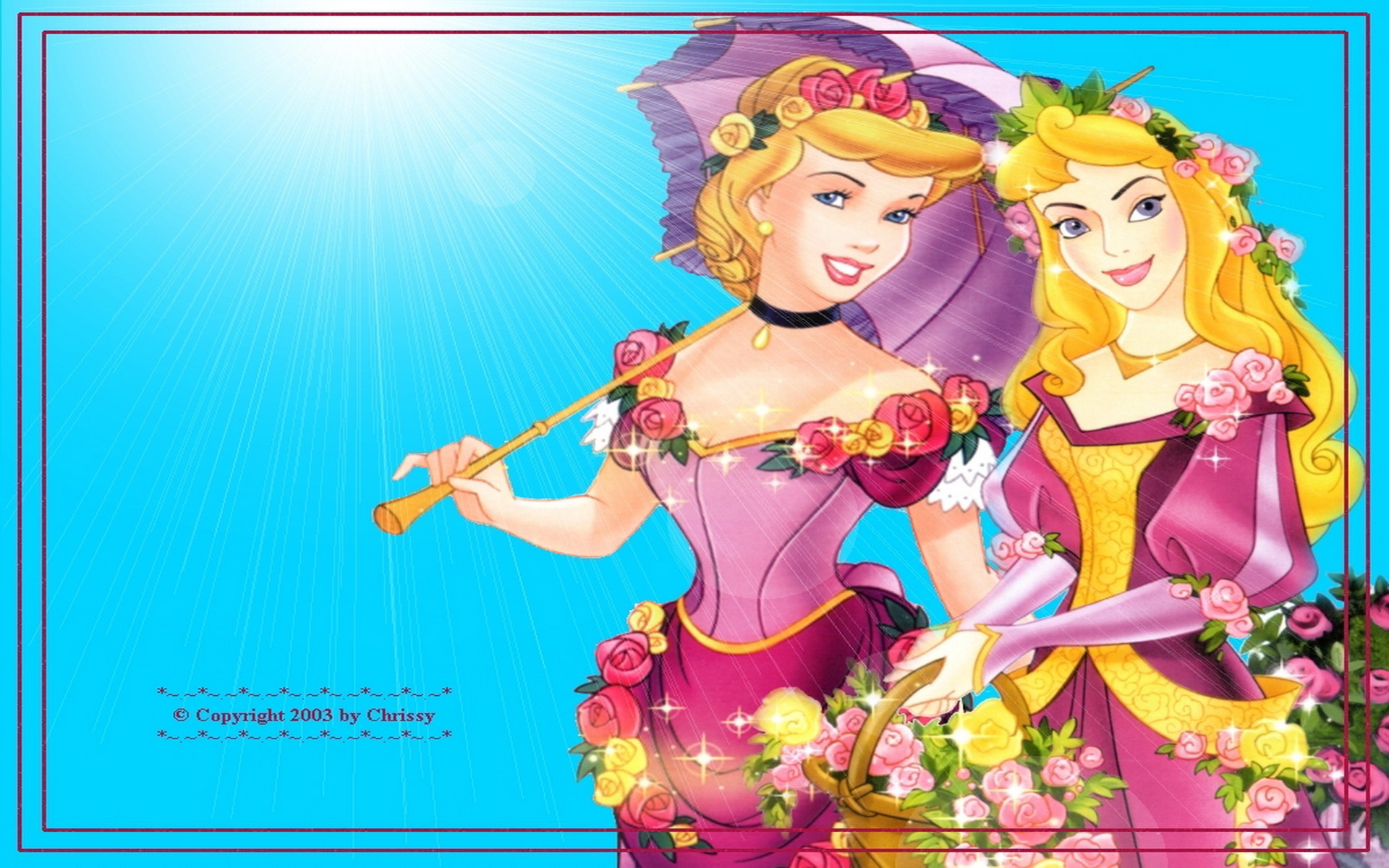 1920x1200 Sleeping Beauty and Cinderella Wallpaper disney princess .
