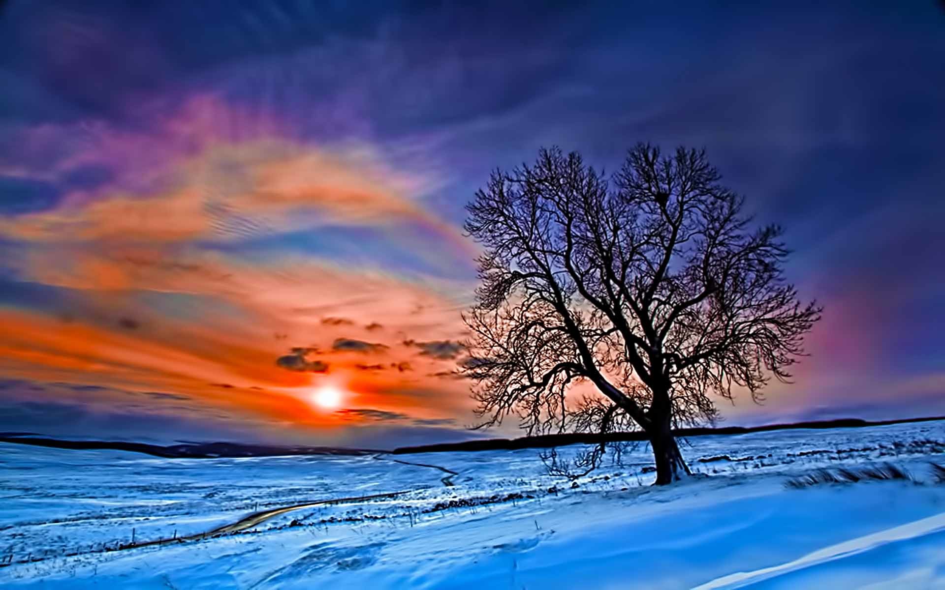 1920x1200 Beautiful Winter Sunrise Wallpaper