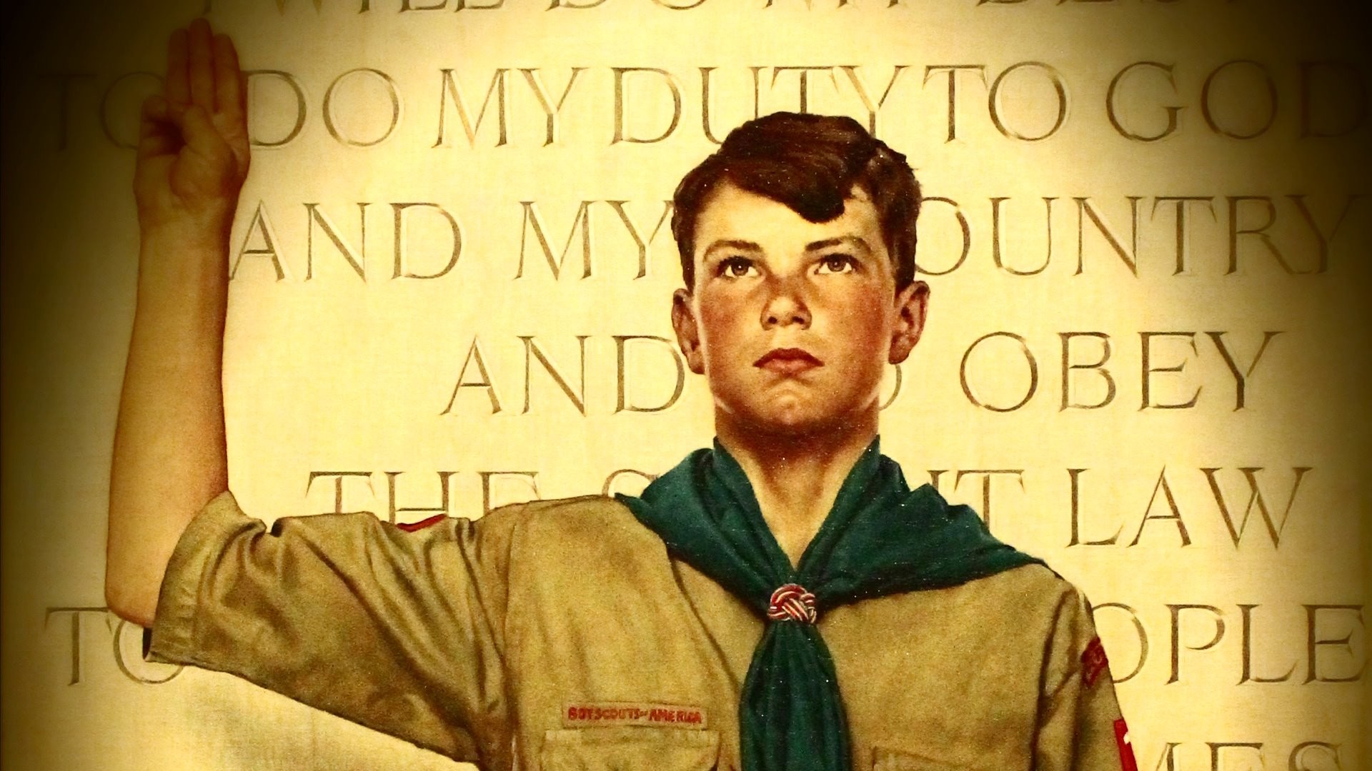 1920x1080 Norman Rockwell Boy Scout Paintings wallpaper