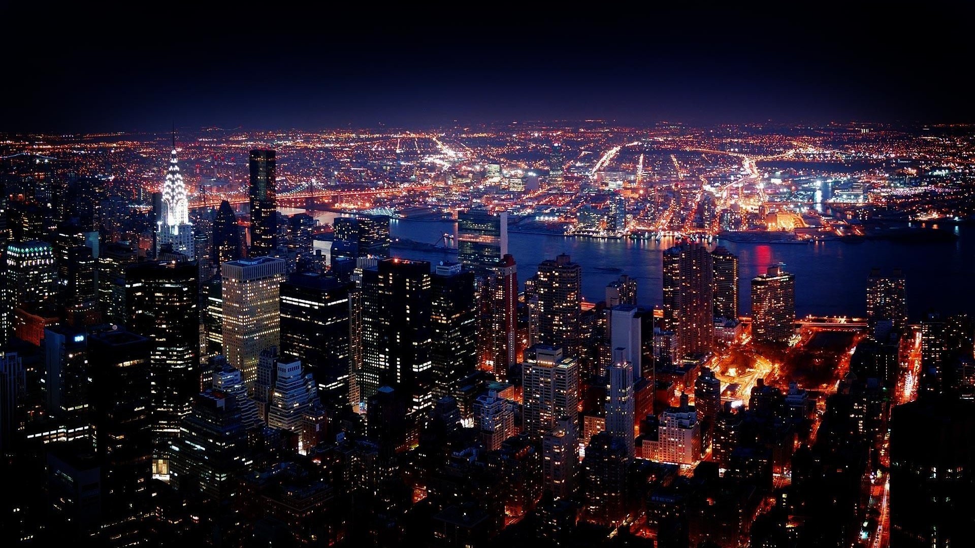 1920x1080 New York City Night View HD Wallpaper
