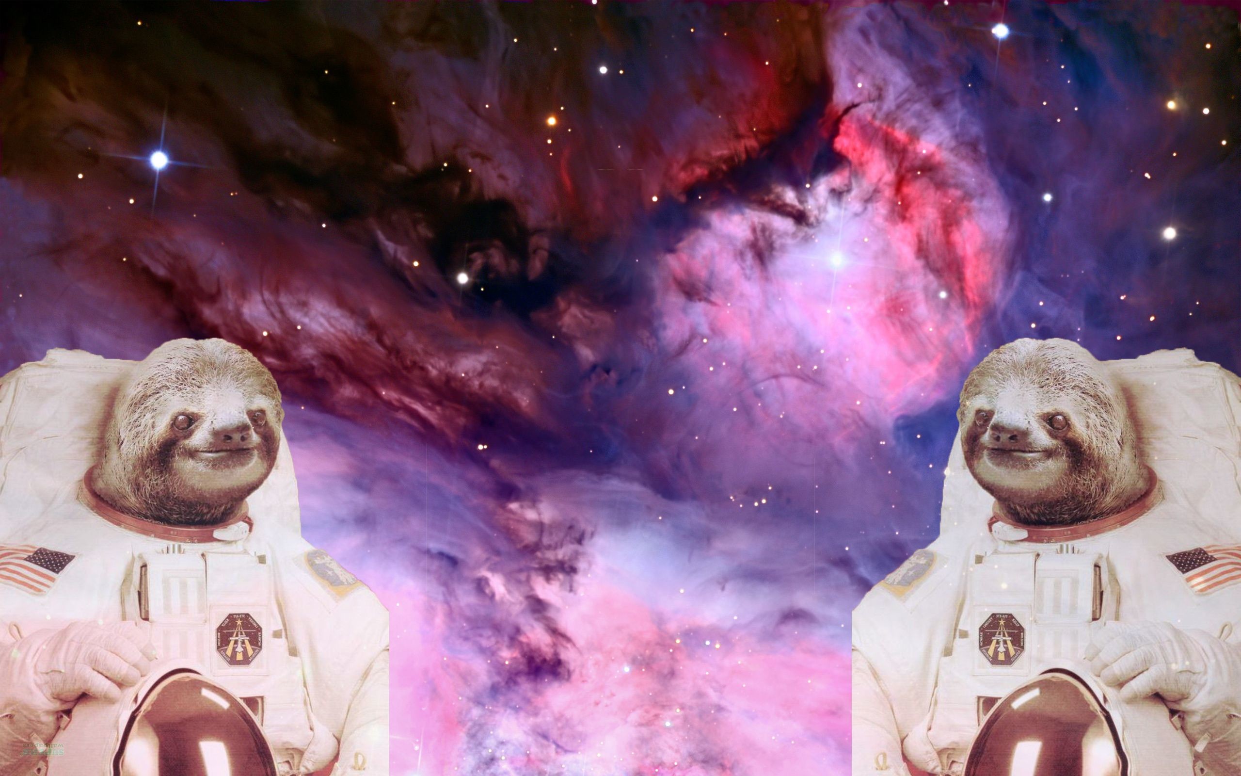2560x1600 Astronaut Sloths in Space wallpaper I made wallpapers 