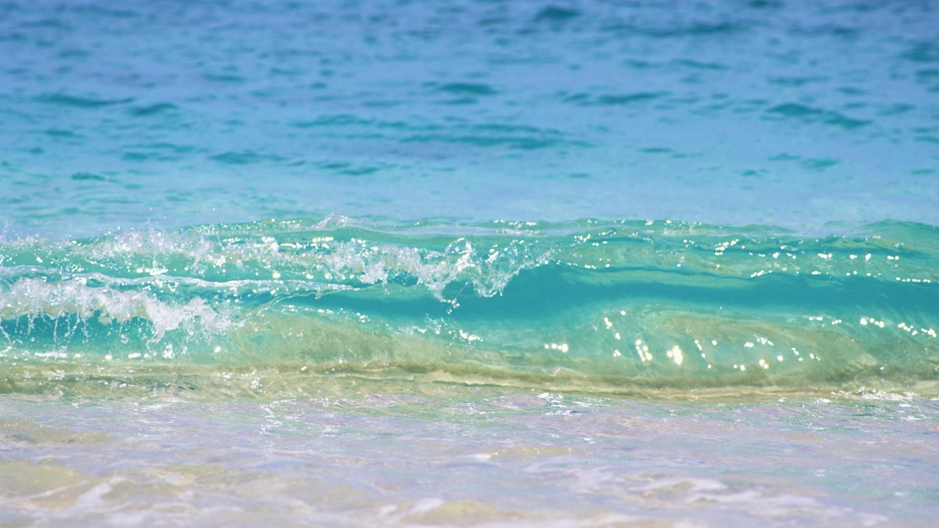 1920x1080 Hawaii Beach - Hawaii's Aquamarine Sea and blue Skyç¬¬13 Wallpaper