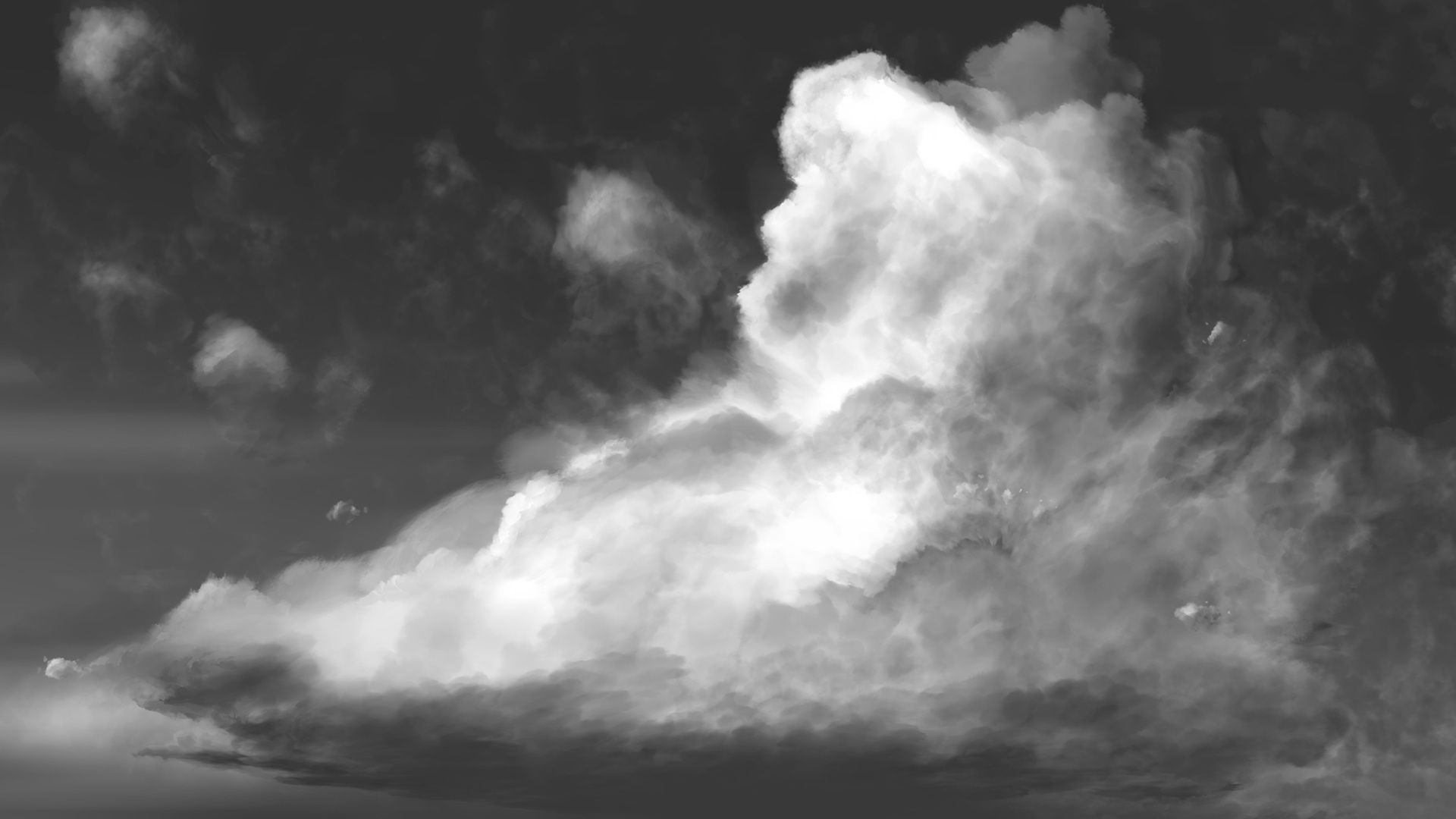 1920x1080 Clouds sky black white wallpaper