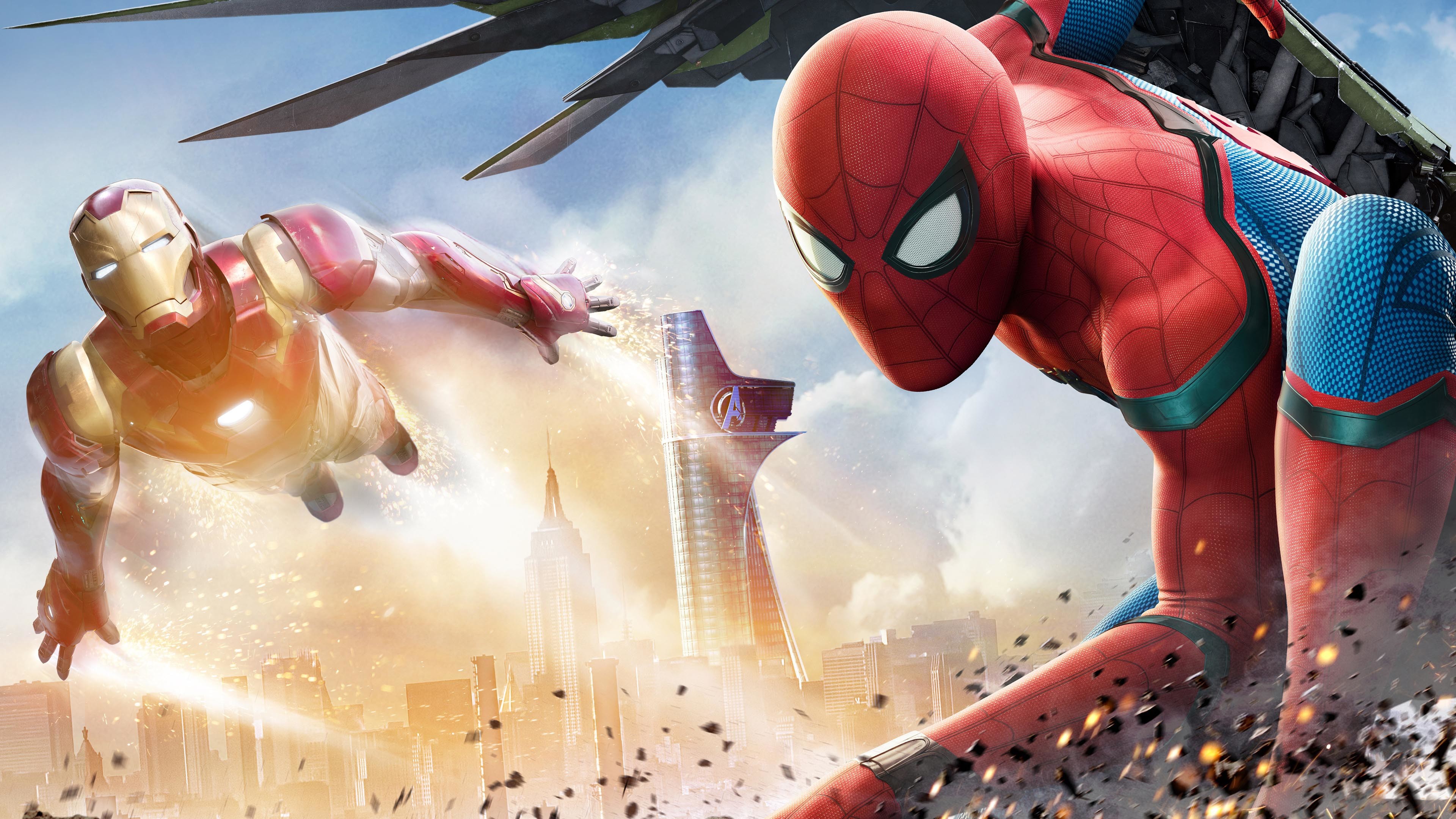 3840x2160 Iron Man & Spider-Man - Spider-Man: Homecoming (2017) 4K