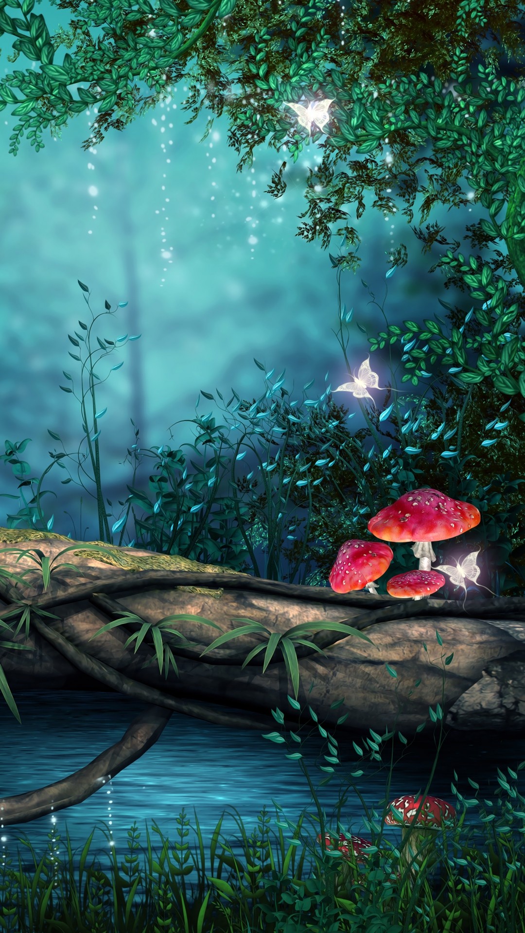 1080x1920 Jungle and Mushroom