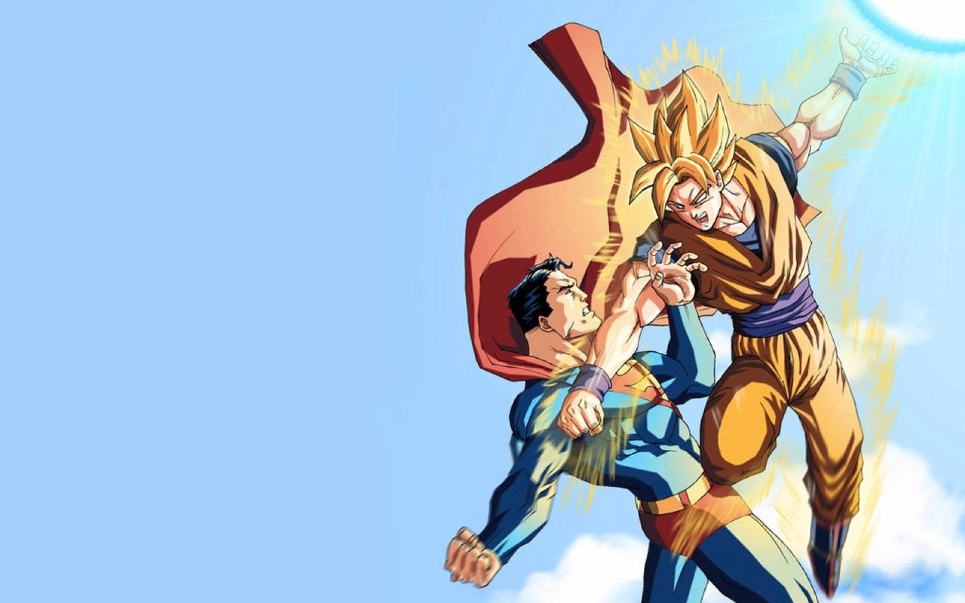 1920x1200 Goku Super Saiyan God Vs Superman Â· Goku Wallpapers