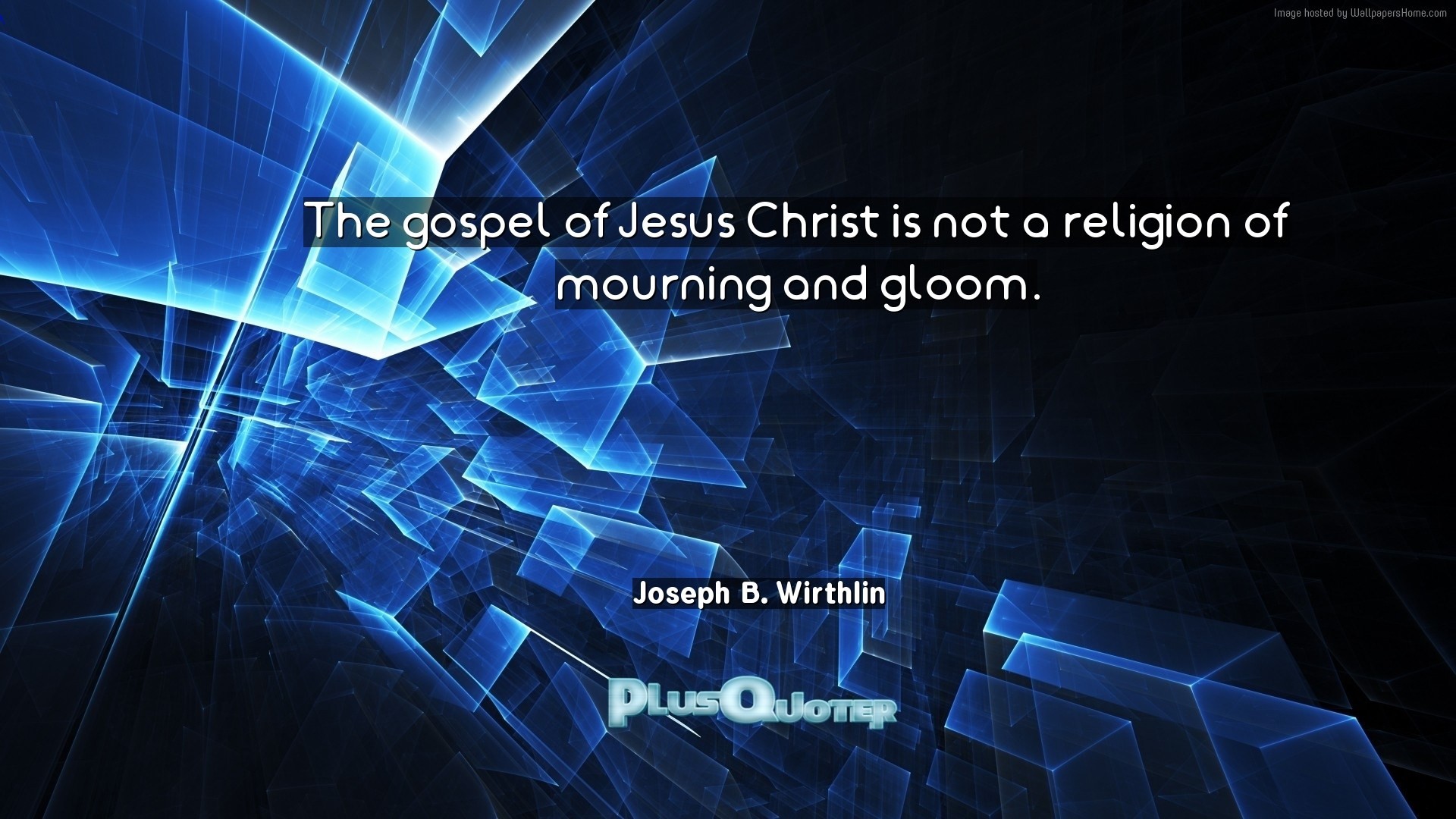 1920x1080 Download Wallpaper with inspirational Quotes- "The gospel of Jesus Christ  is not a religion