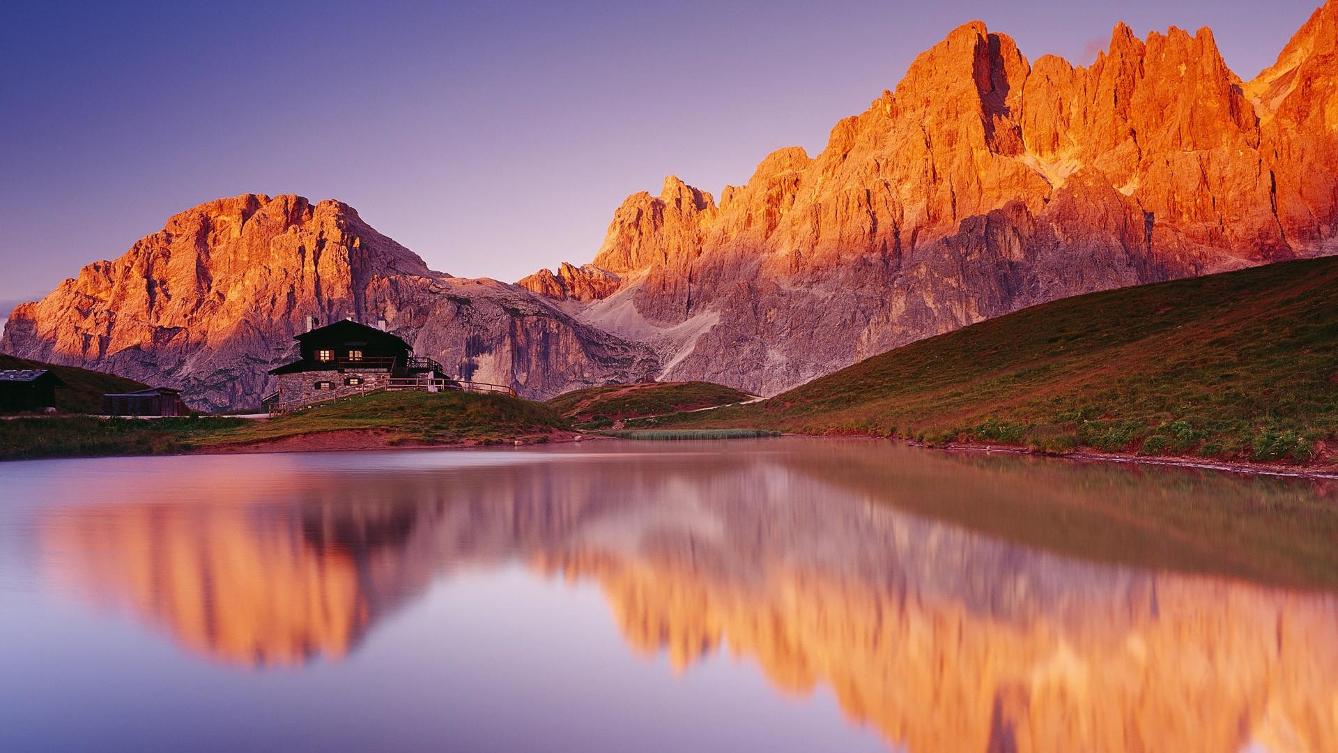 1920x1080  Mountains and the reflection scenic desktop backgrounds wide  wallpapers:1280x800,1440x900,1680x1050
