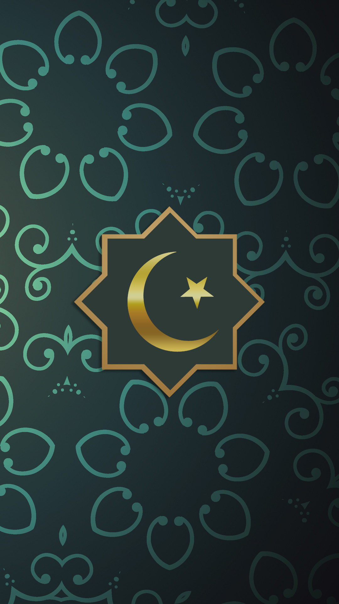 1080x1920 Islamic Green Phone Wallpaper