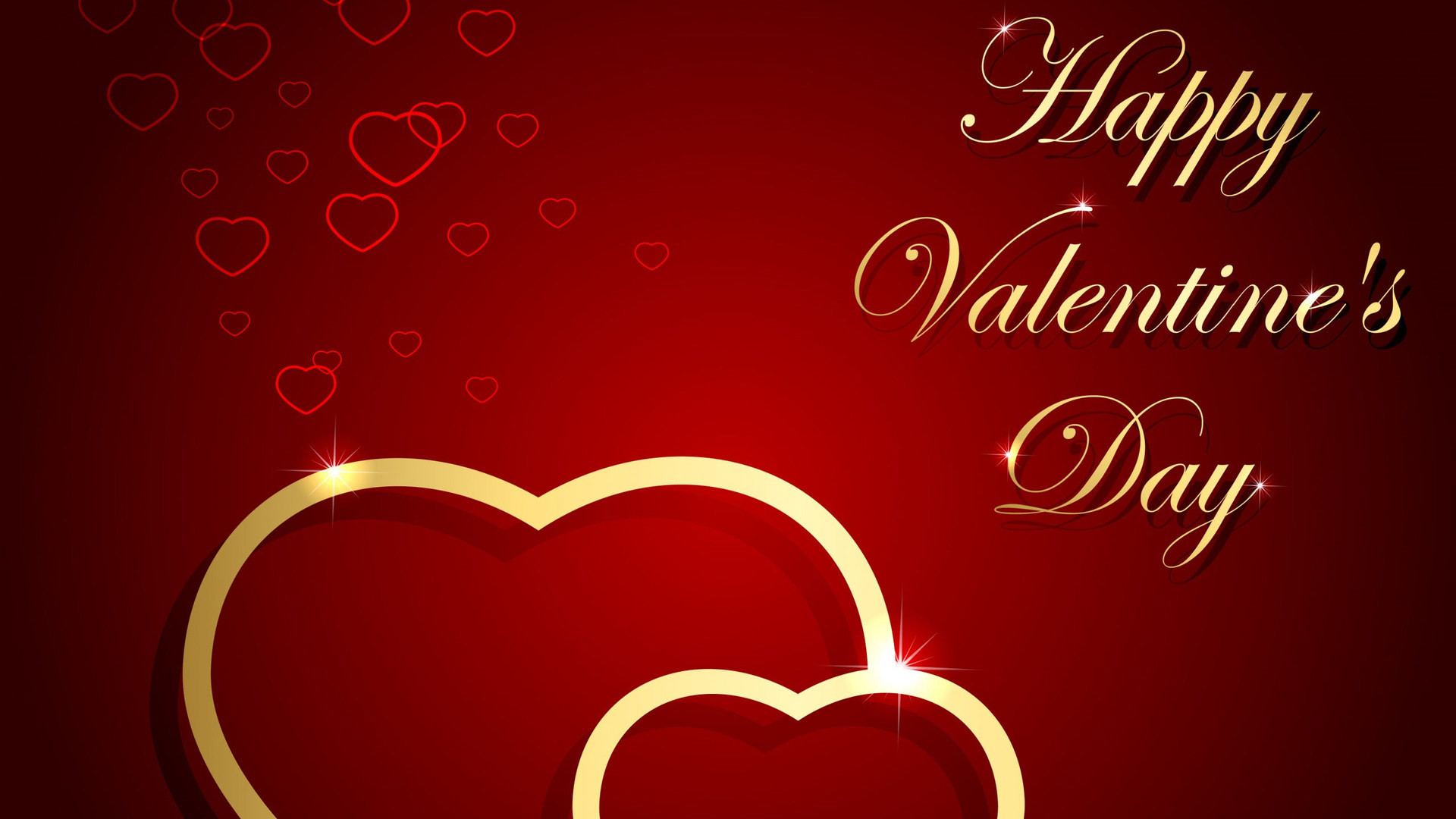 1920x1080 Inscription With Valentine's Day on a red background wallpapers and images  - wallpapers, pictures, photos