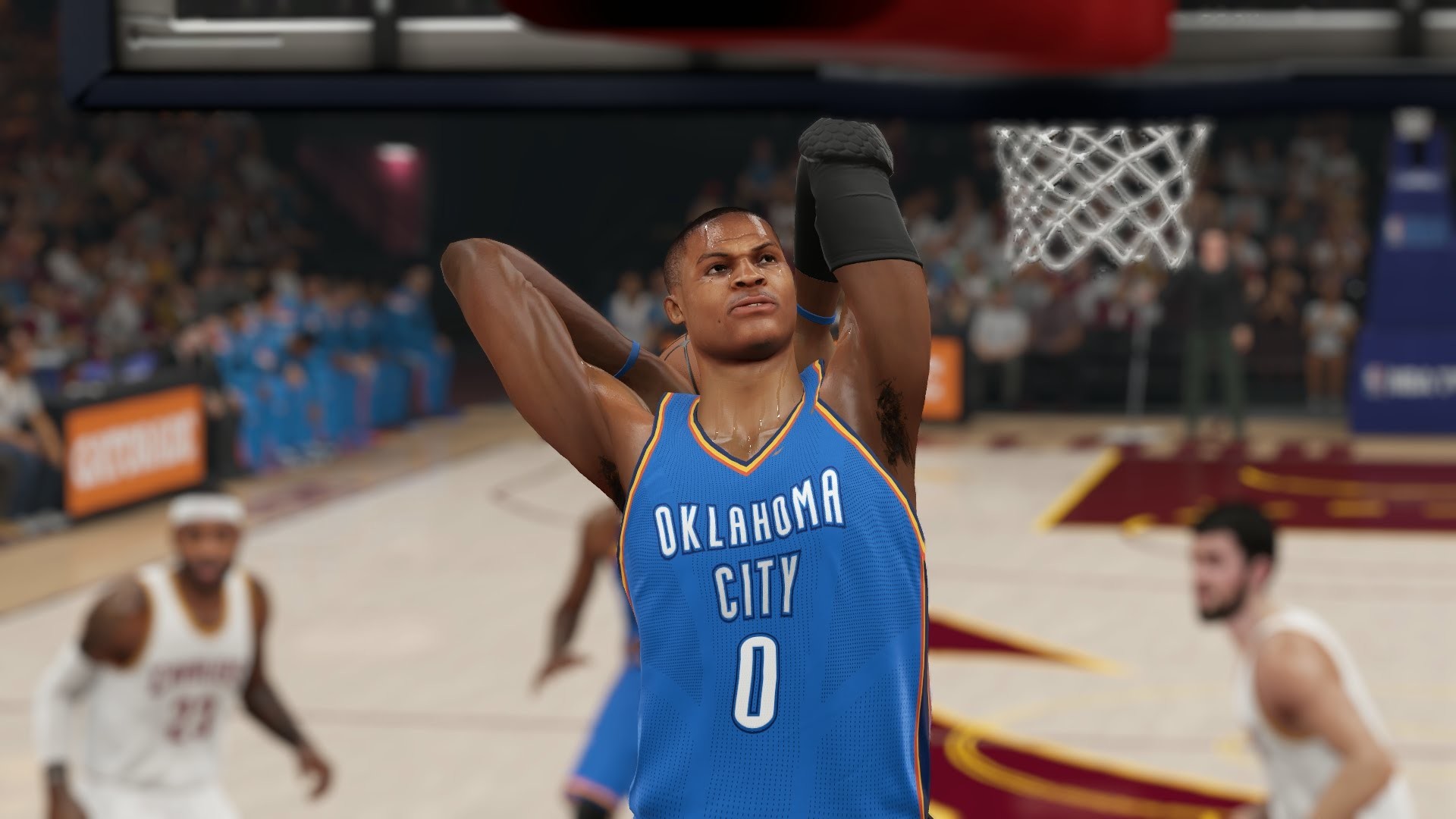 1920x1080 Russell Westbrook Crossover & CRAZY DUNK! [NBA 2K15]