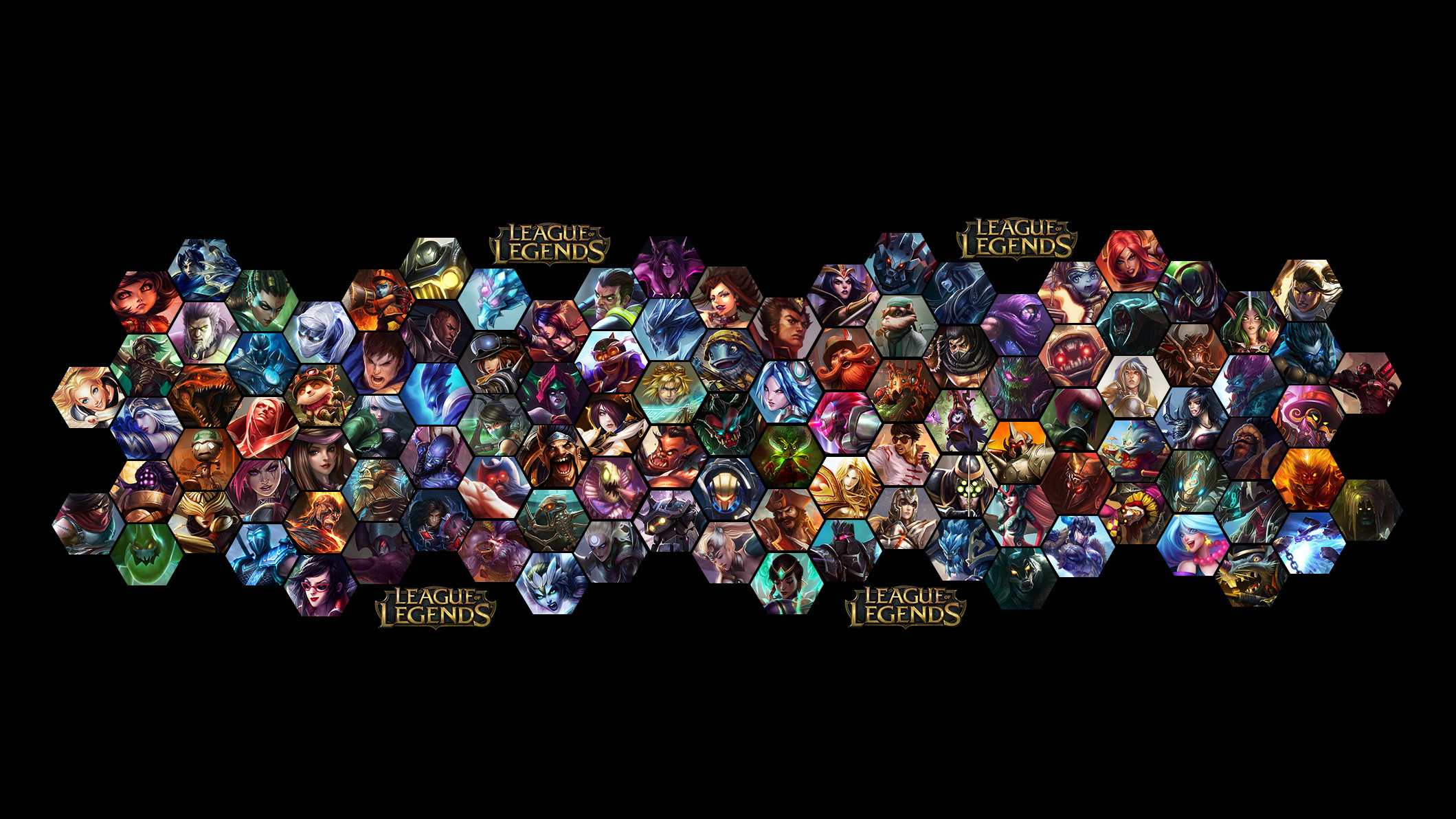2119x1192 ... League of Legends Wallpaper full champs by ViciousBlue