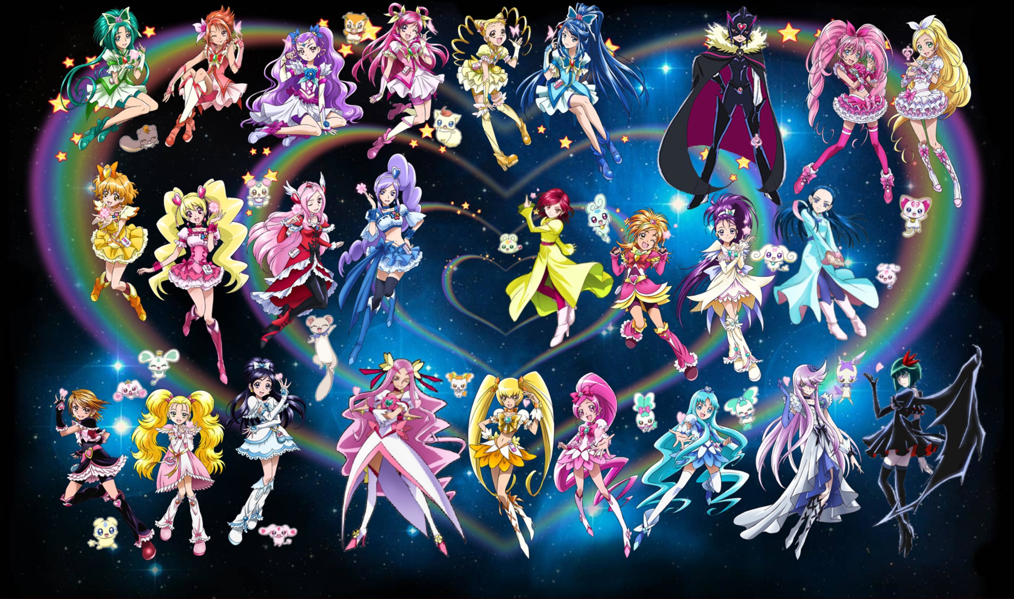 3400x2008 Pretty Cure! wallpapers for iphone