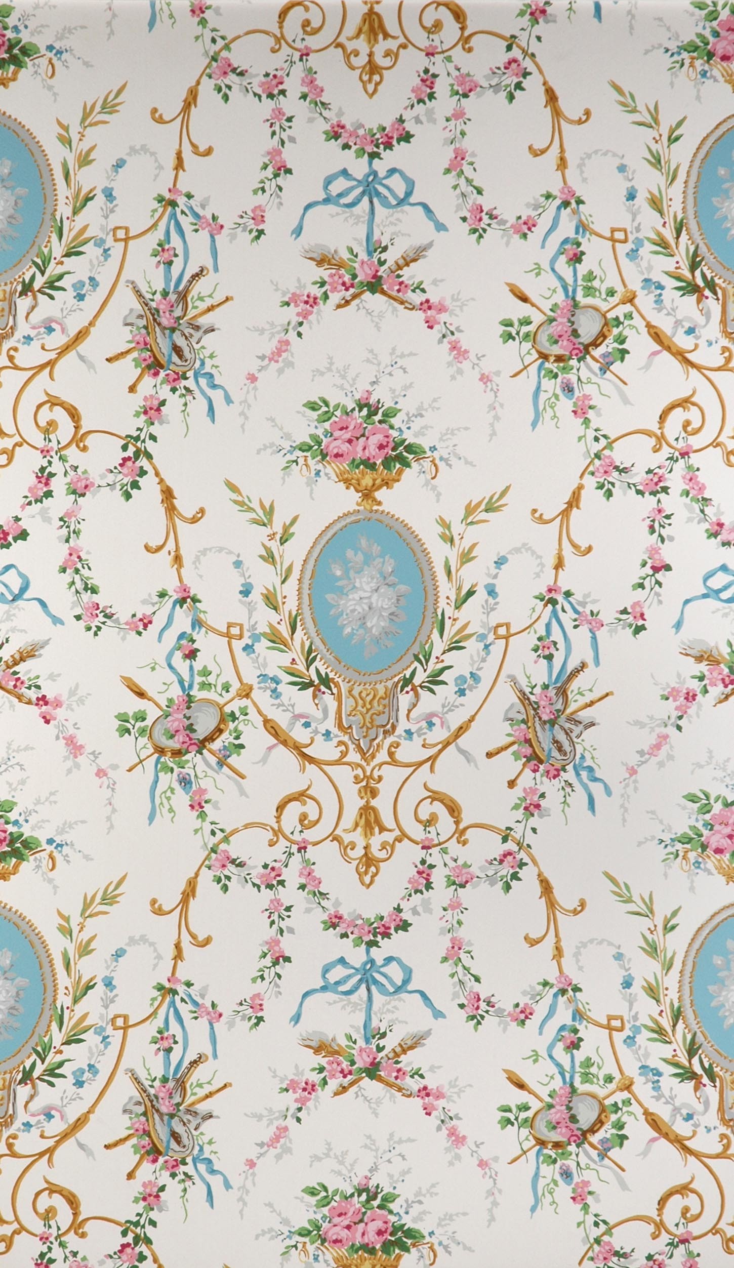1450x2505 Tapeten - Historische Tapeten - Hembus GmbH, ca. 1800. Victorian  WallpaperDollhouse ...