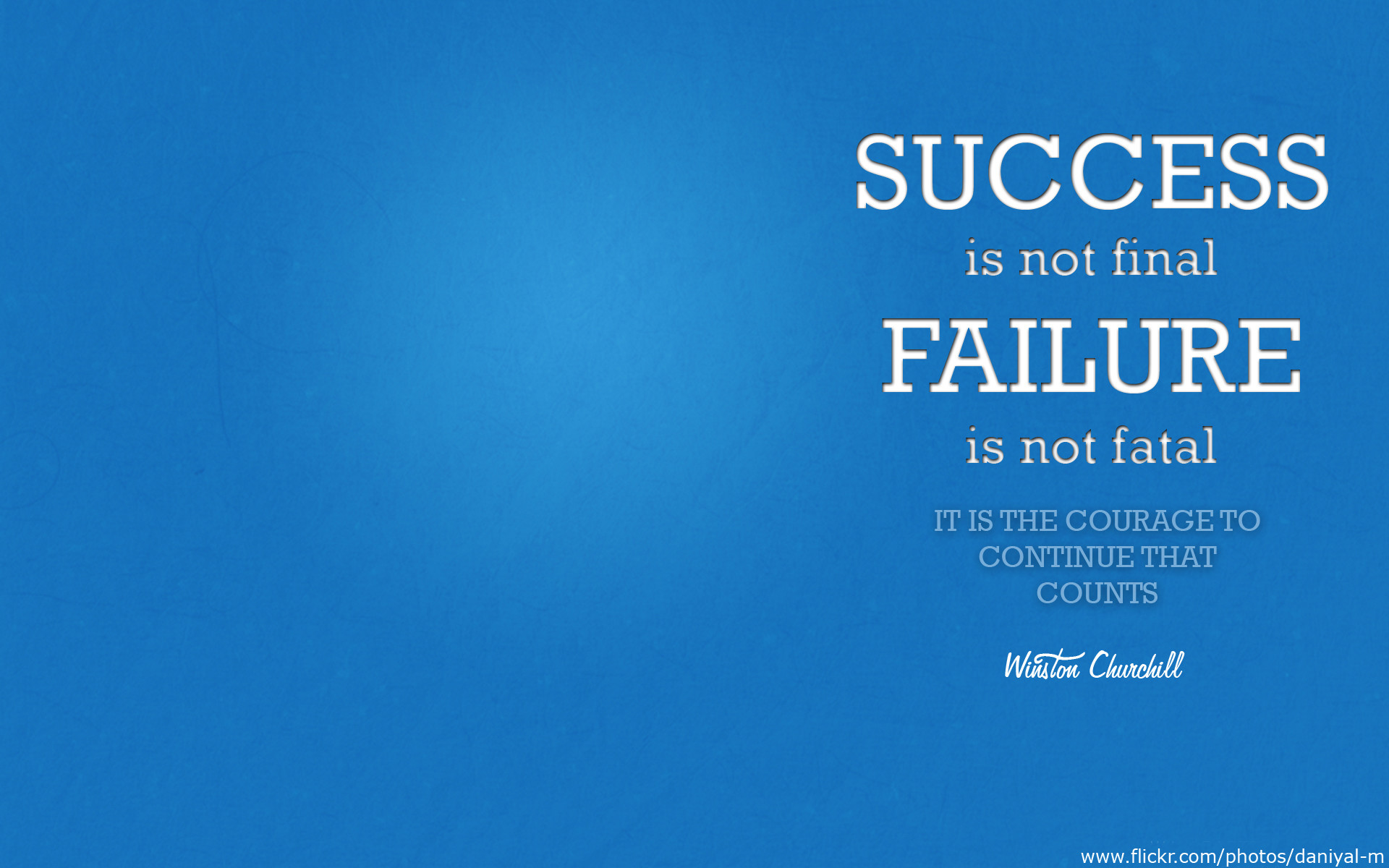 1920x1200 Motivational Wallpaper on Success: Success is not final Failure