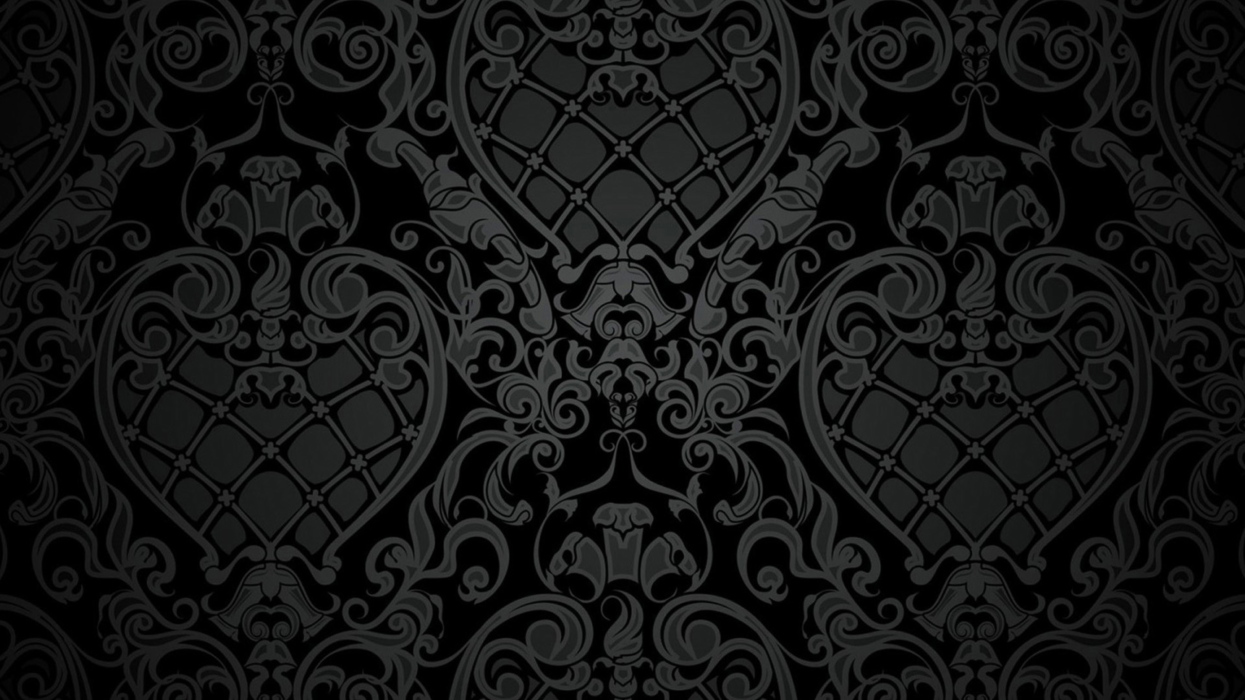 2560x1440 Black Designs Wallpaper