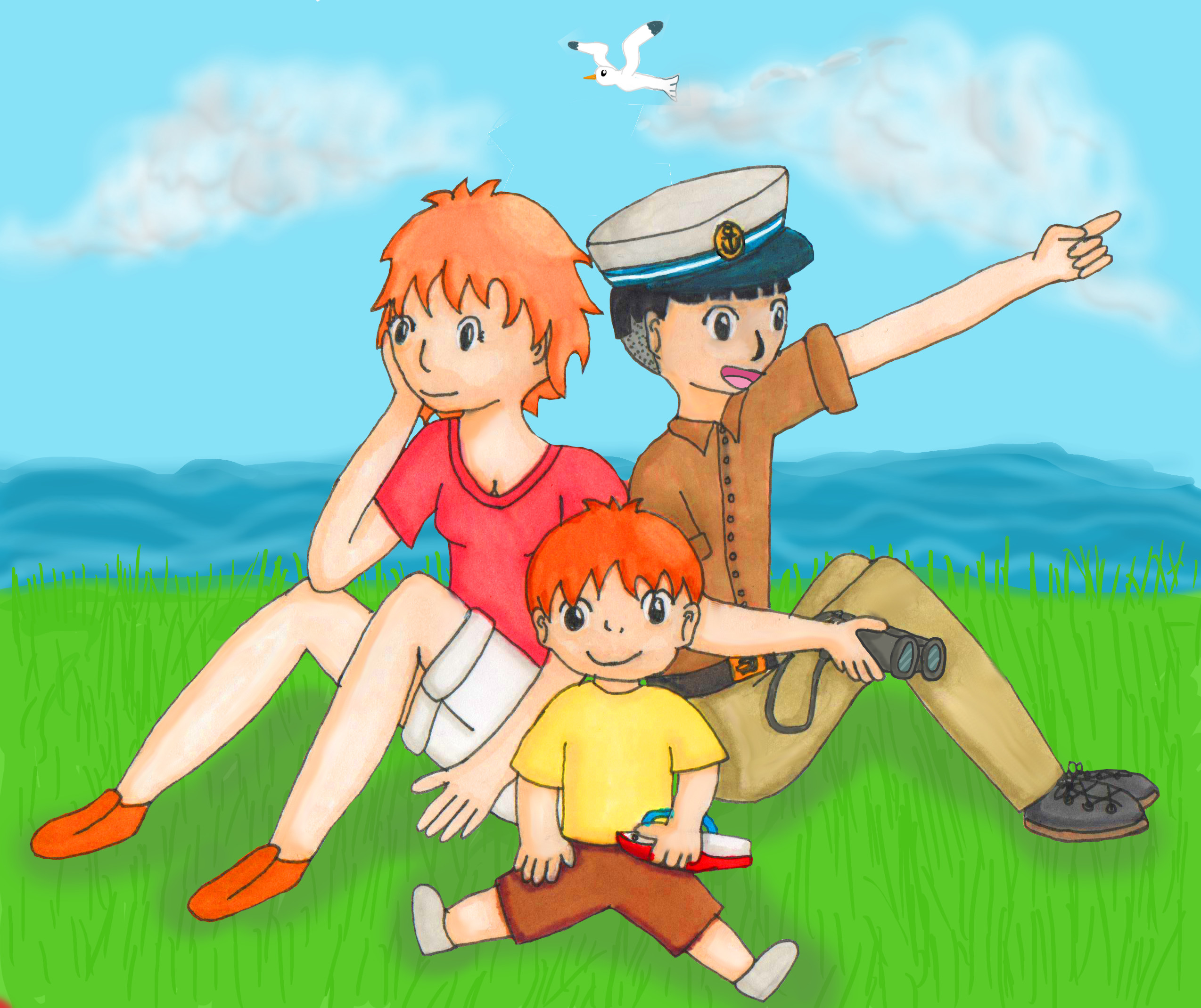 2548x2140 ... Sosuke and Ponyo (older) by Death-of-all
