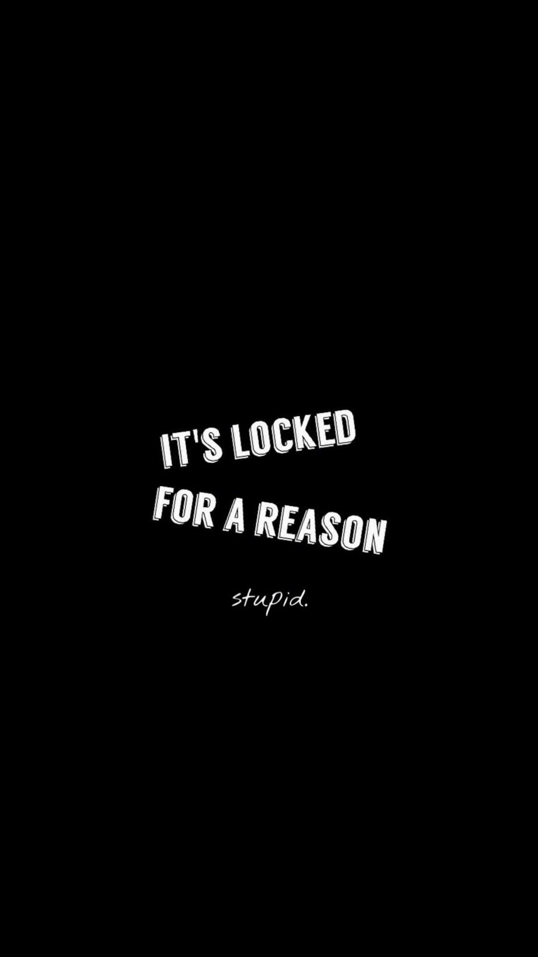 1080x1920 Locked-For-A-Reason-Stupid-Android-wallpaper-wp6407332