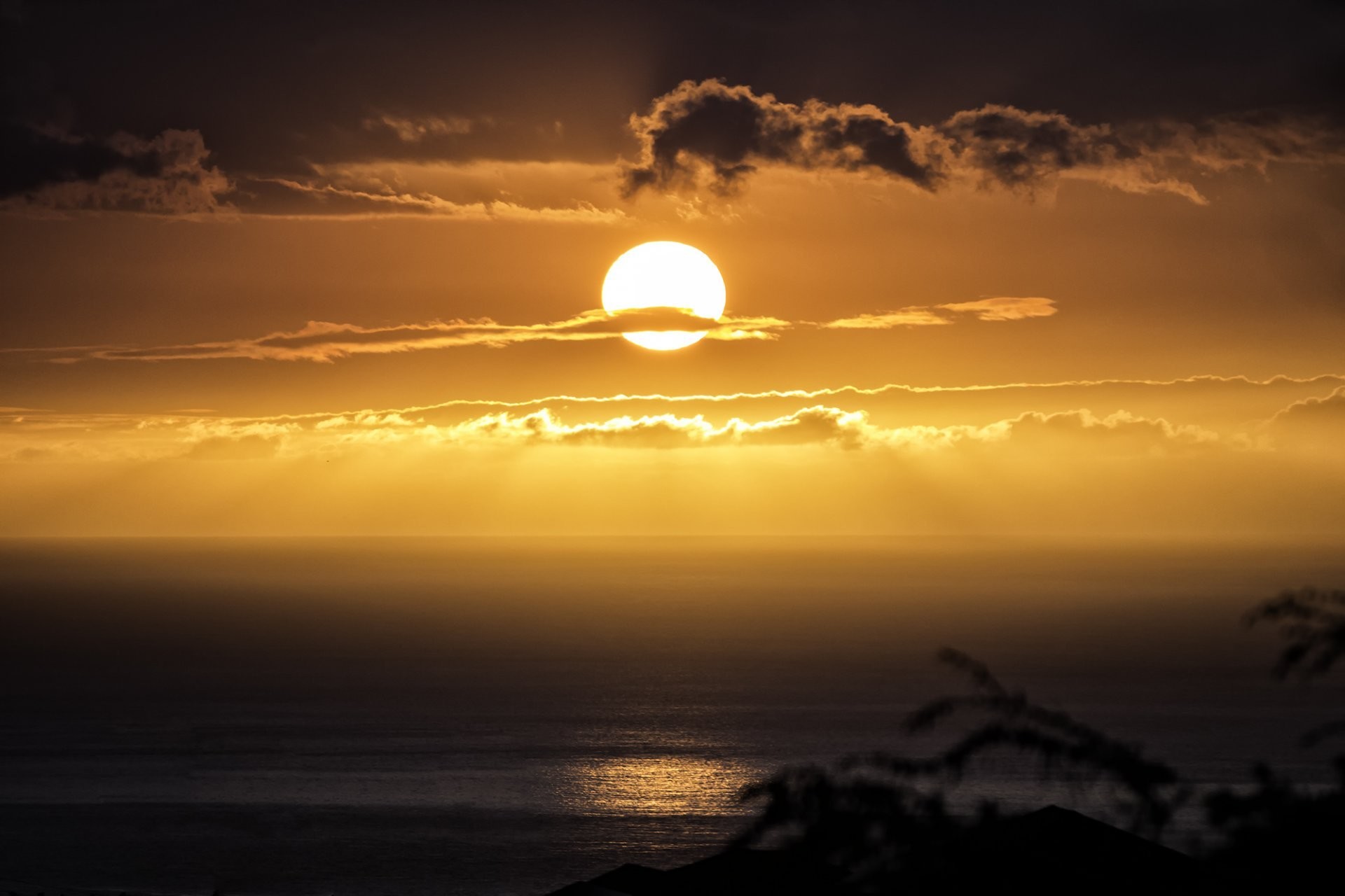 1920x1280 hawaiian sunset hawaii sunset ocean beach sky horizon sun