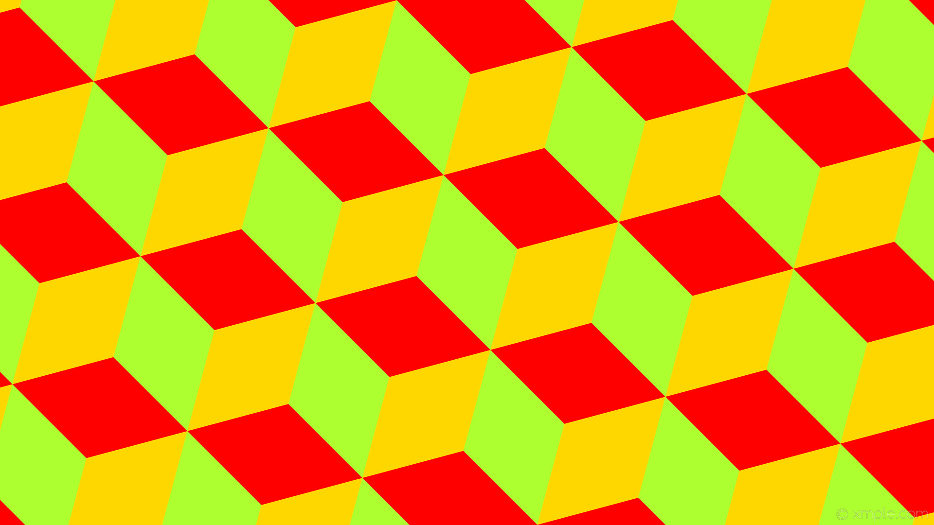 1920x1080 wallpaper green yellow 3d cubes red green yellow gold #adff2f #ffd700  #ff0000 105