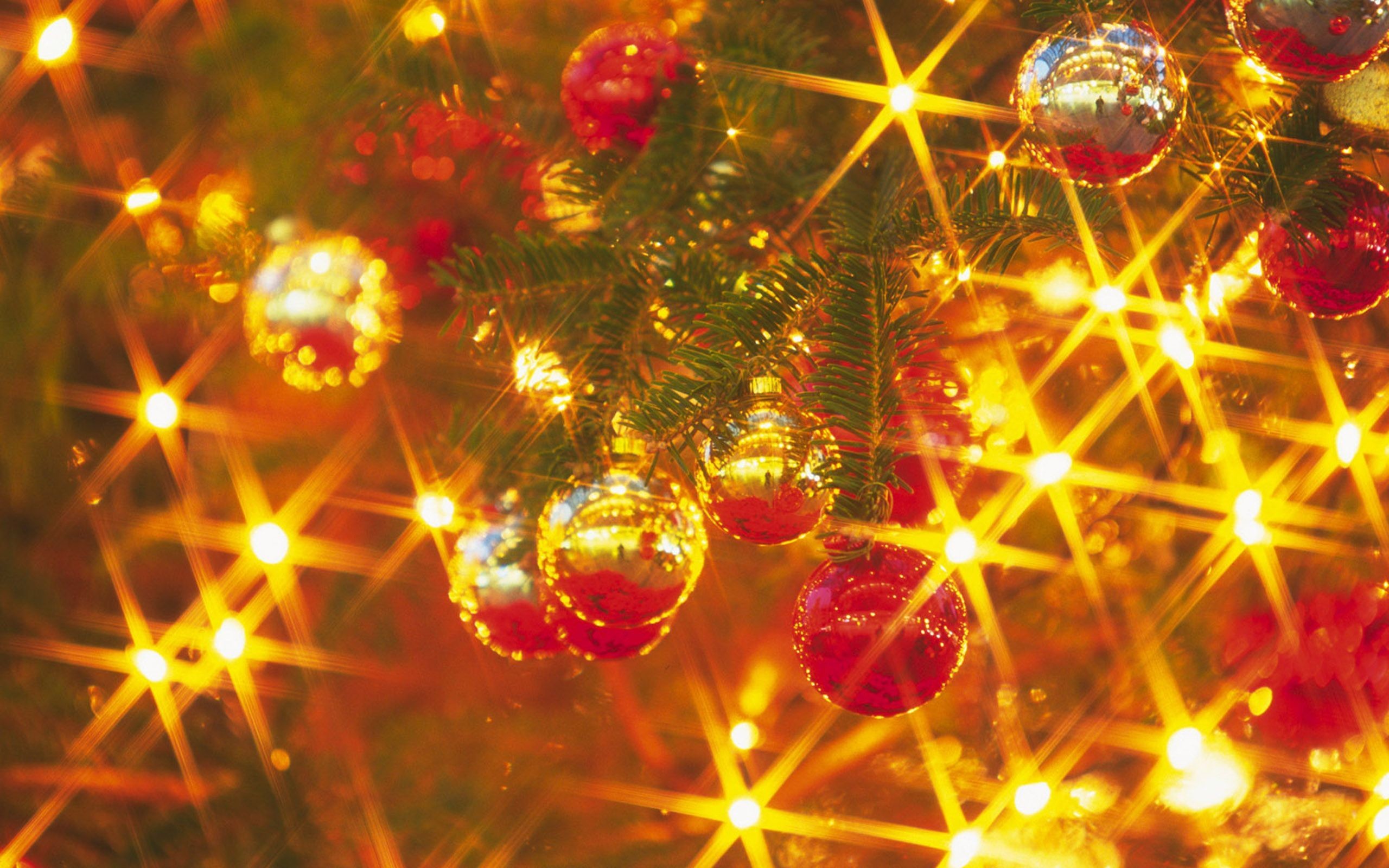 2560x1600 Beautiful Christmas Lights Desktop Wallpaper