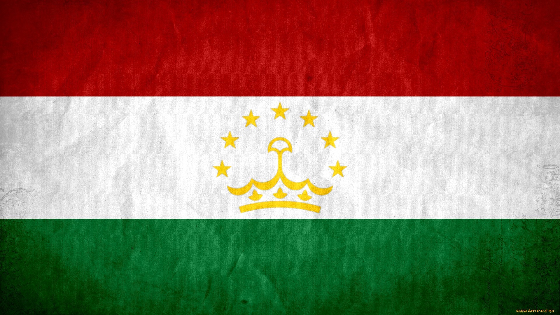 1920x1080 Flag of Tajikistan wallpaper
