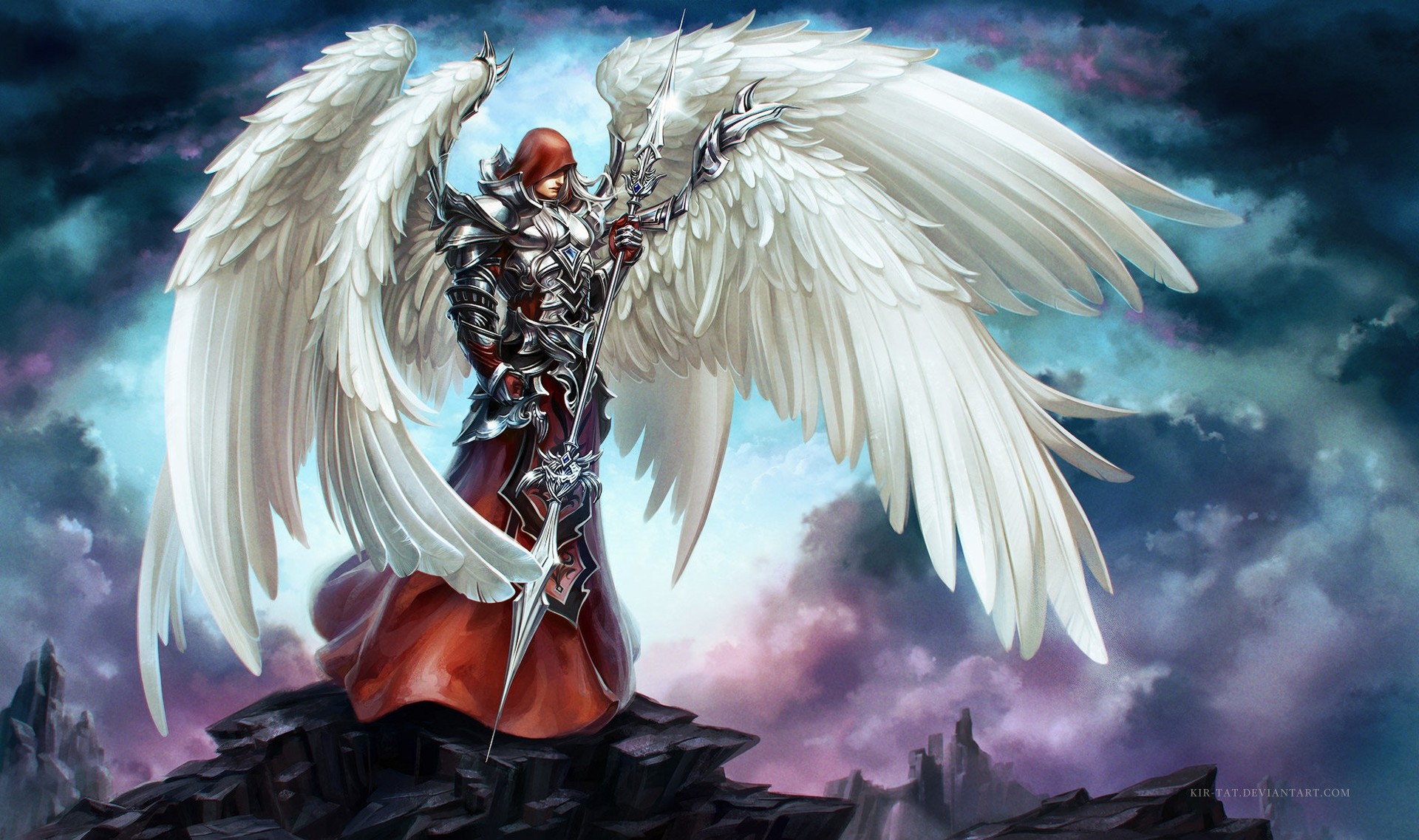 1920x1137 Fantasy - Angel Warrior Wallpaper
