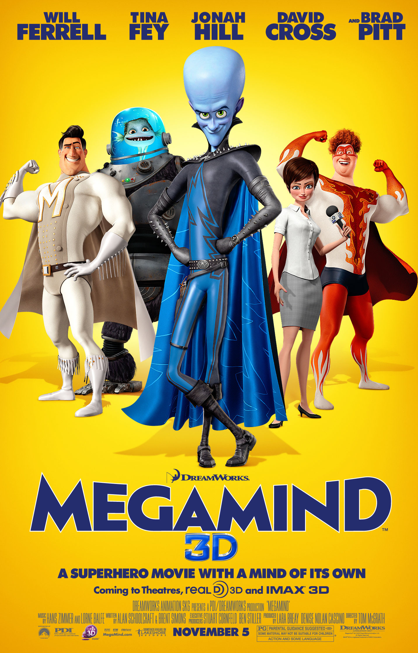 1432x2237 Cast of Megamind wallpaper - Click picture for high resolution HD wallpaper