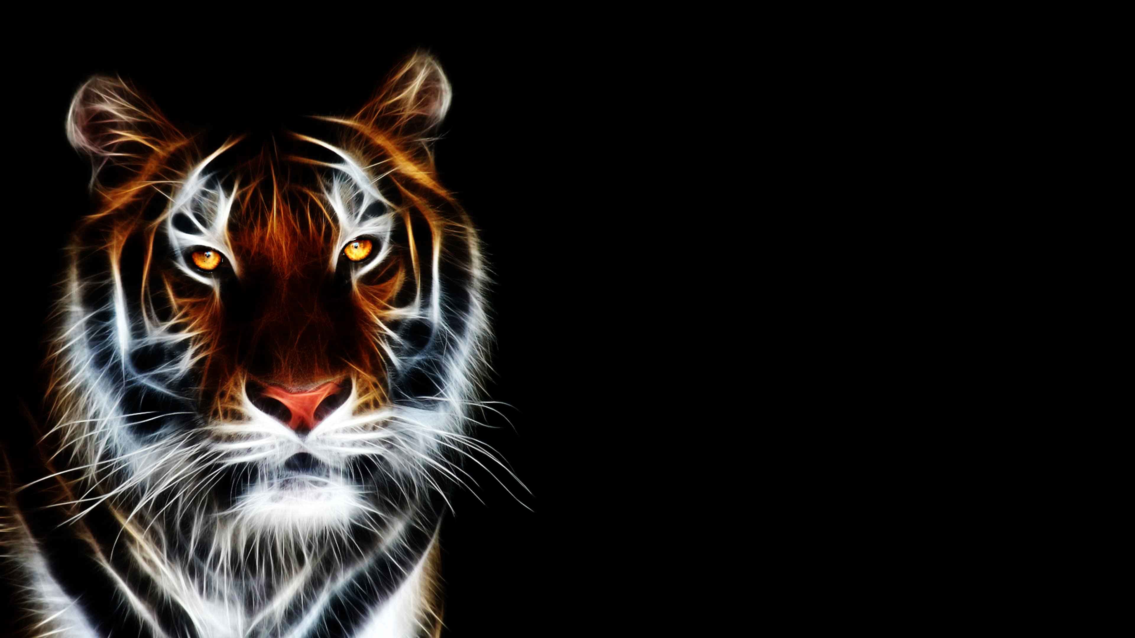 3840x2160 3D Animated Tiger Wallpaper
