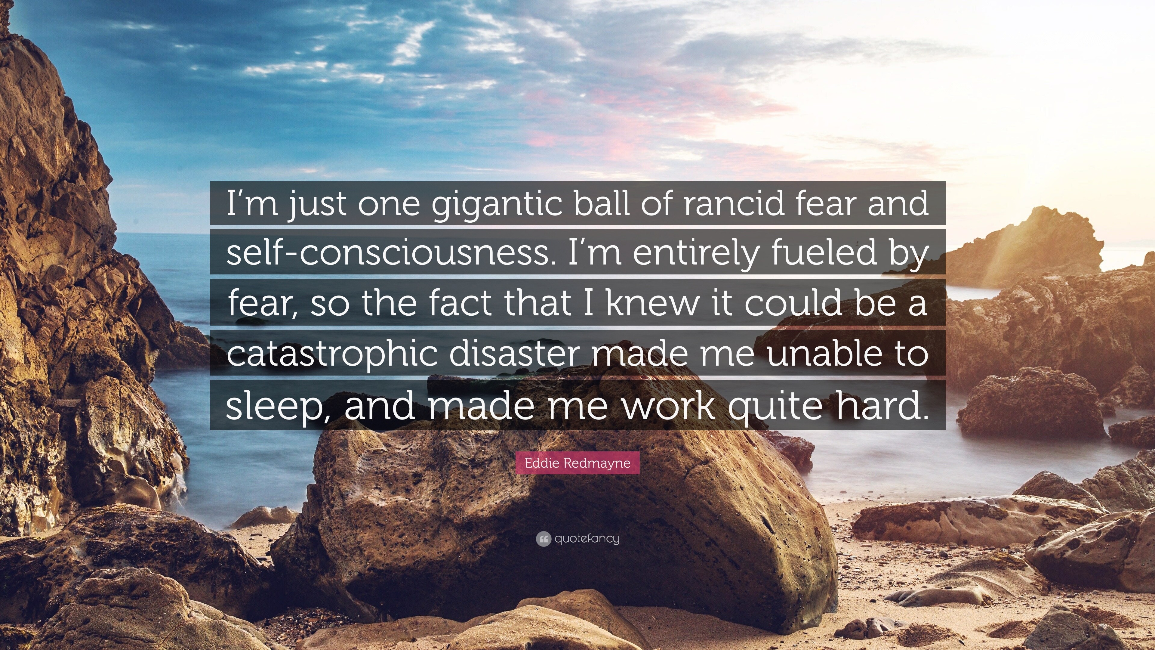 3840x2160 Eddie Redmayne Quote: “I'm just one gigantic ball of rancid fear and