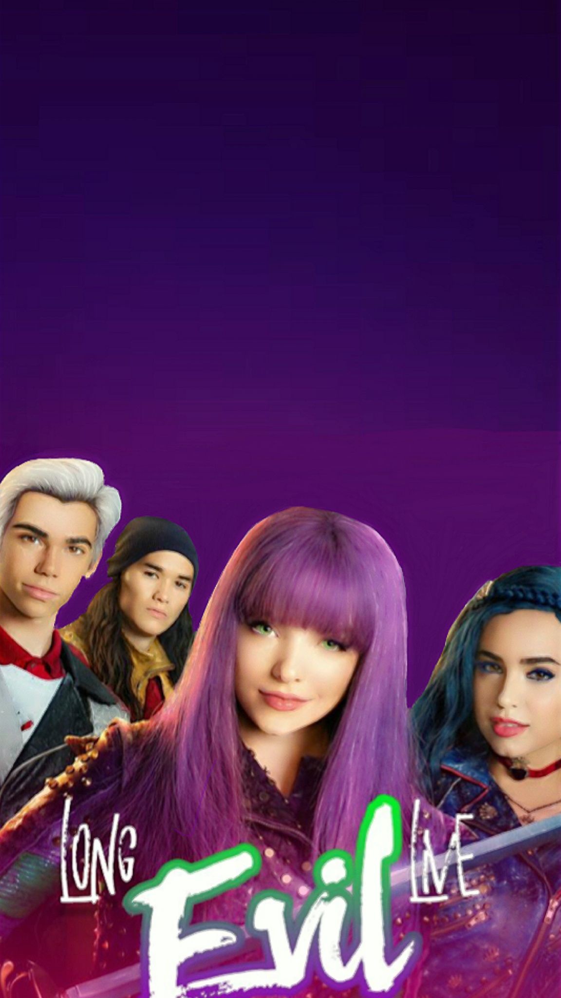 1152x2048 Long Live Havin' Some Fun rather Descendants 2 wallpaper edited by me.  Â©yayomg (long live evil logo with the cast)