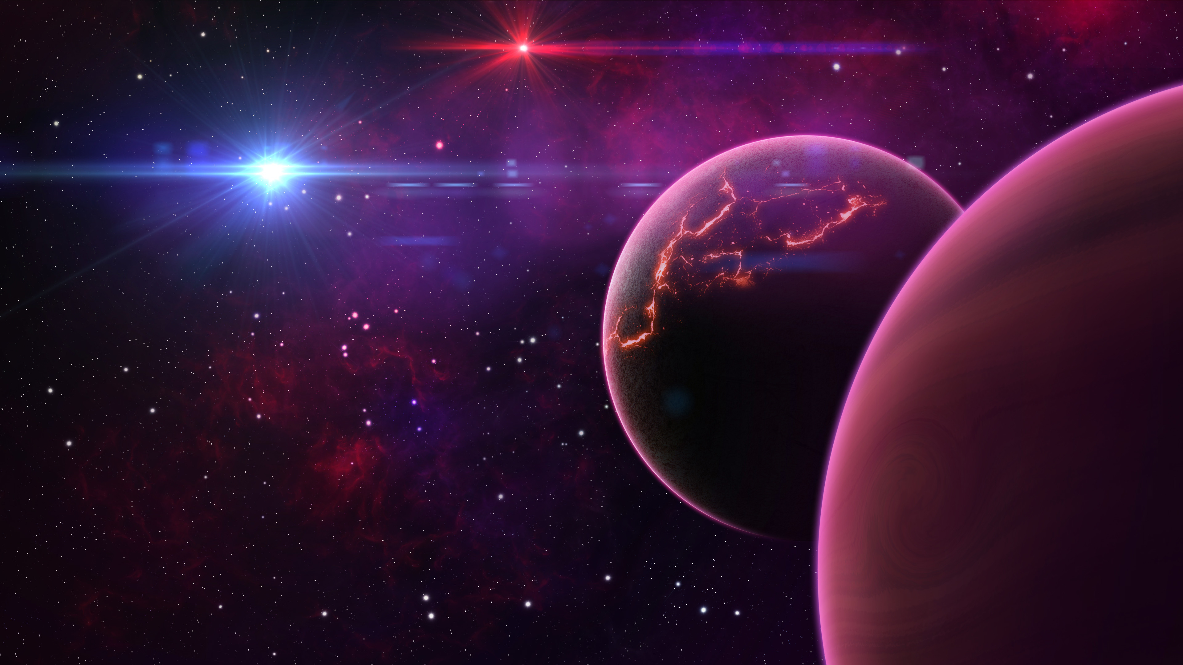 3840x2160 cool planets background