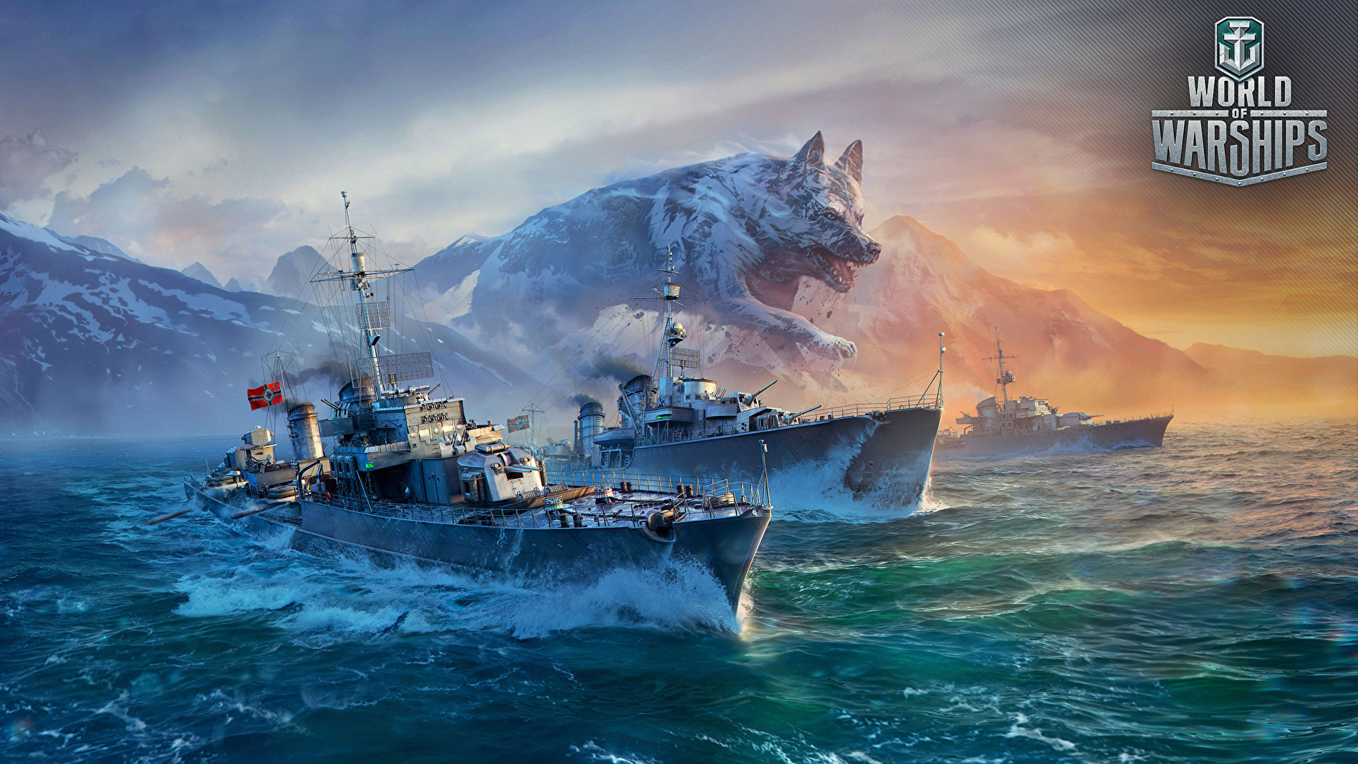 1920x1080 Images World Of Warship Wolves German Destroyers Games Ships Army 