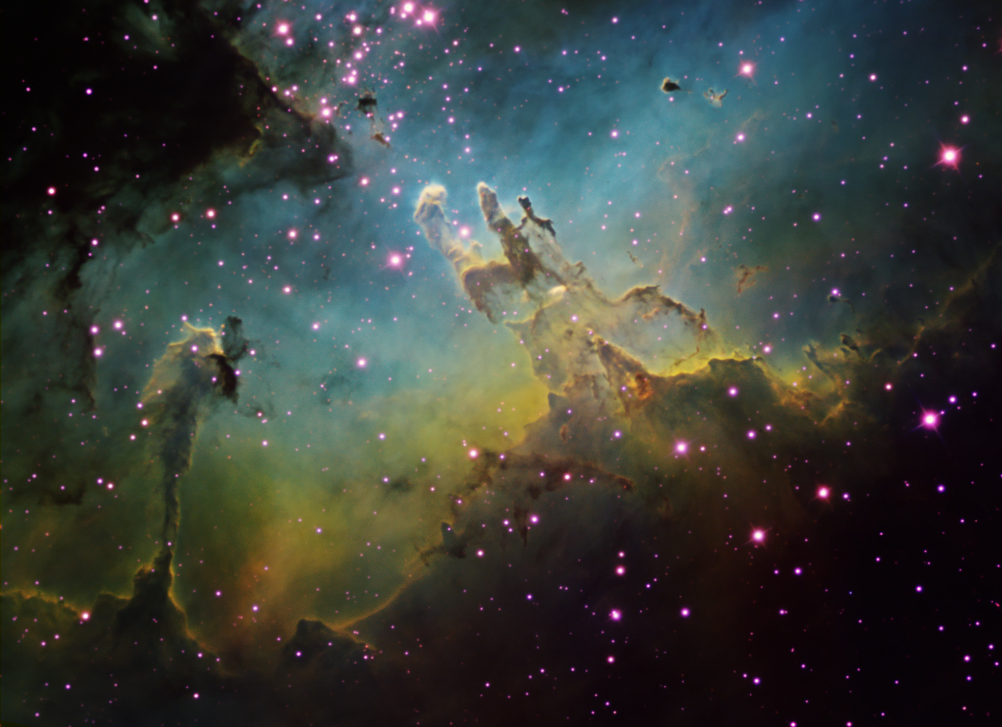 2022x1467 Pillars Of Creation High Resolution M16 by ken crawford with a