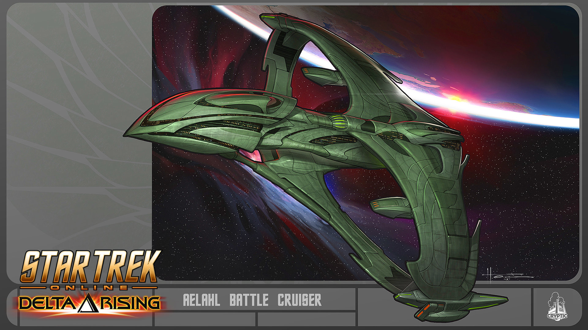 1920x1080 ArtStation - Aelahl Romulan Ship - Star Trek Online, Hector Ortiz