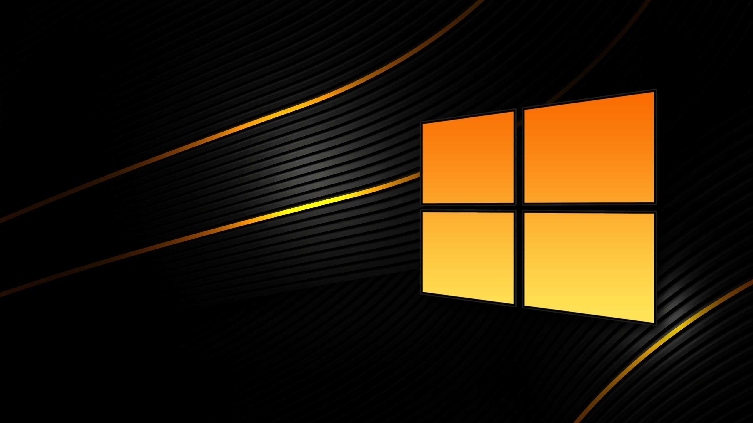 2560x1440 Orange and black Windows 8 Widescreen Wallpaper - #15034