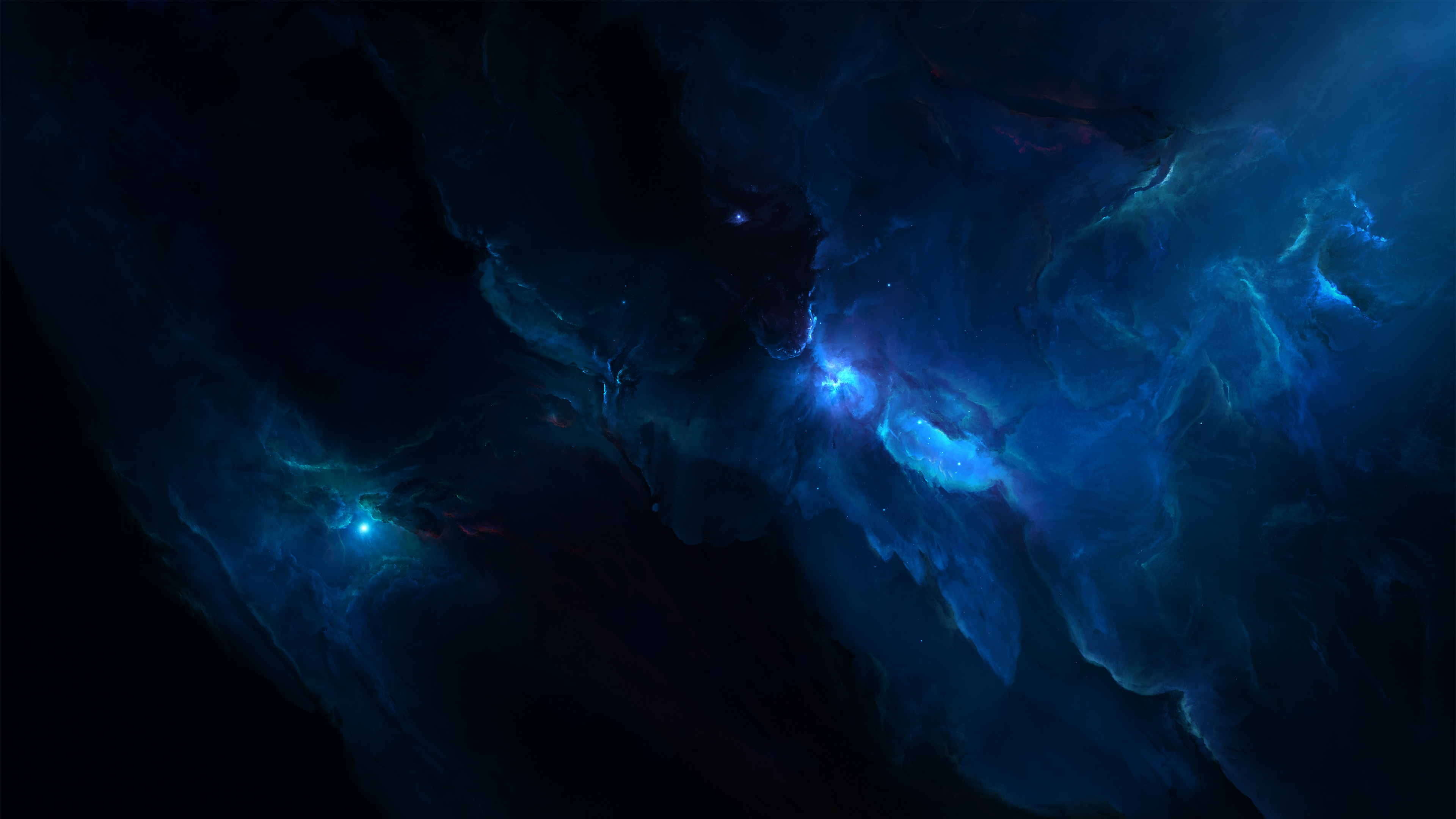 3840x2160 Atlantis Labyrinth Nebula By Starkiteckt.