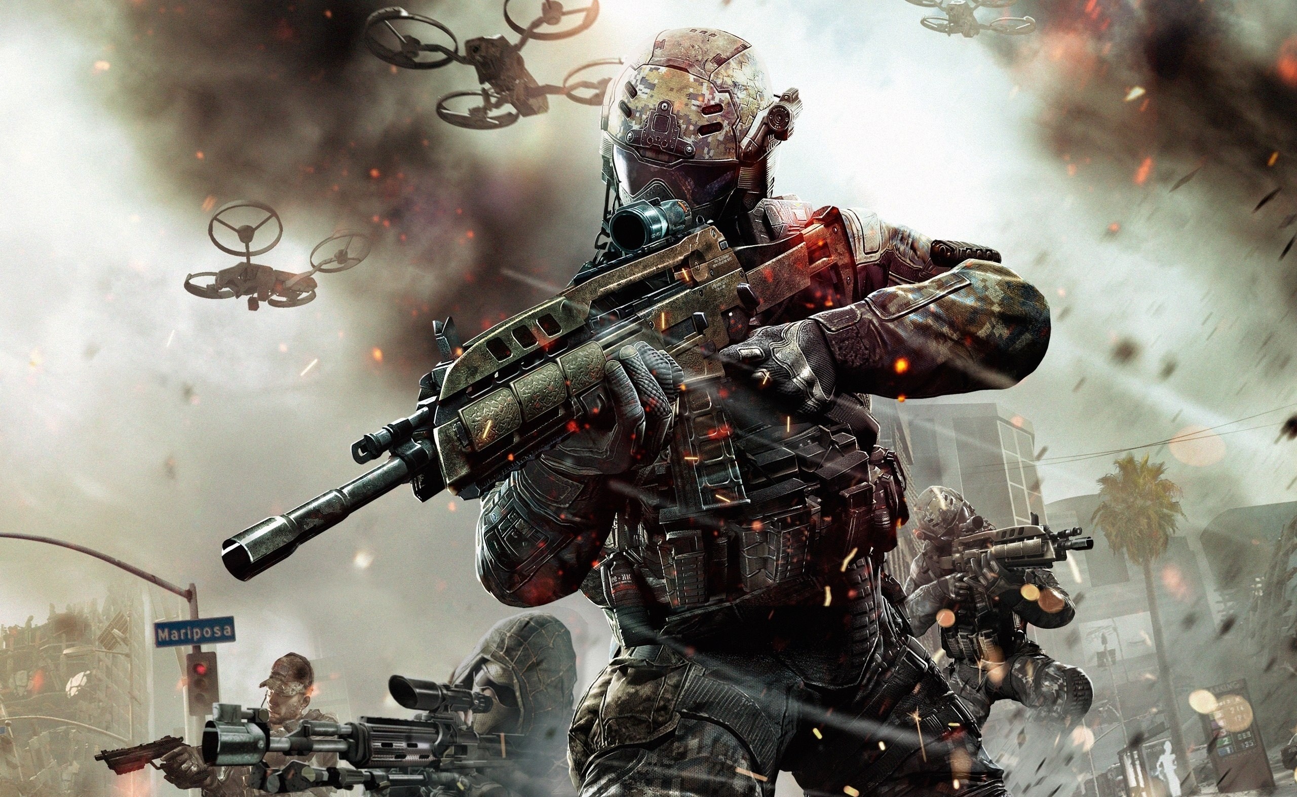 2560x1573 Computerspiele - Call of Duty: Black Ops II Schlacht Weapon Sturmgewehr  Soldat Call Of Duty