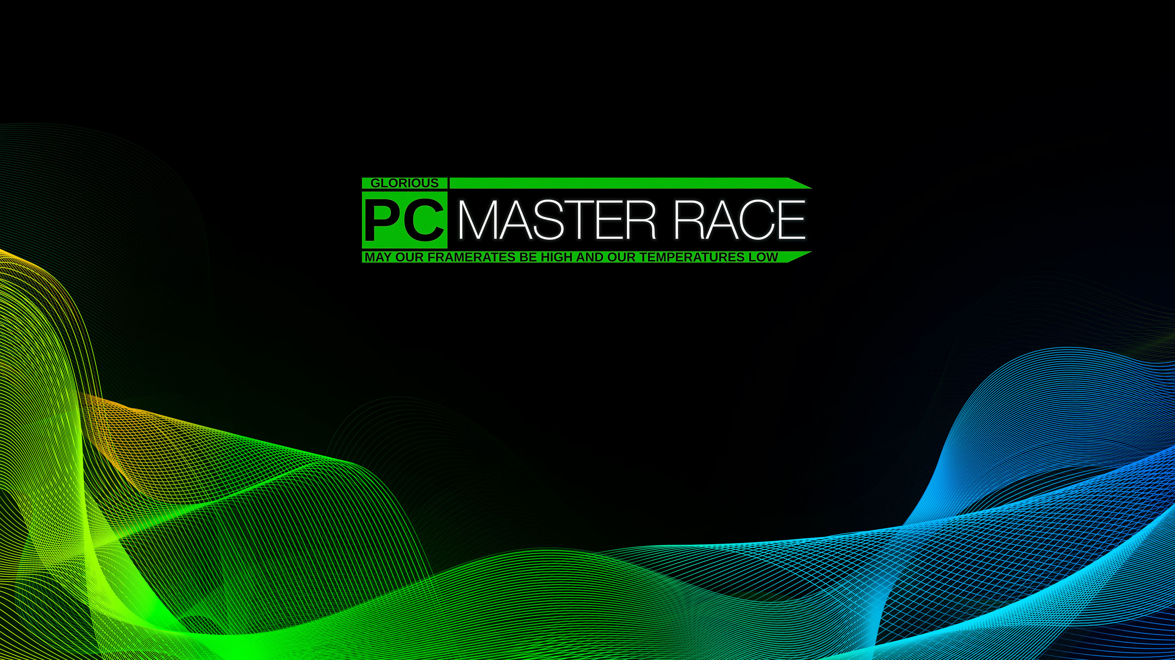 3840x2159 ScreengrabMade a PCMR version of the popular Razer wallpaper that a lot of  people seem to be using!